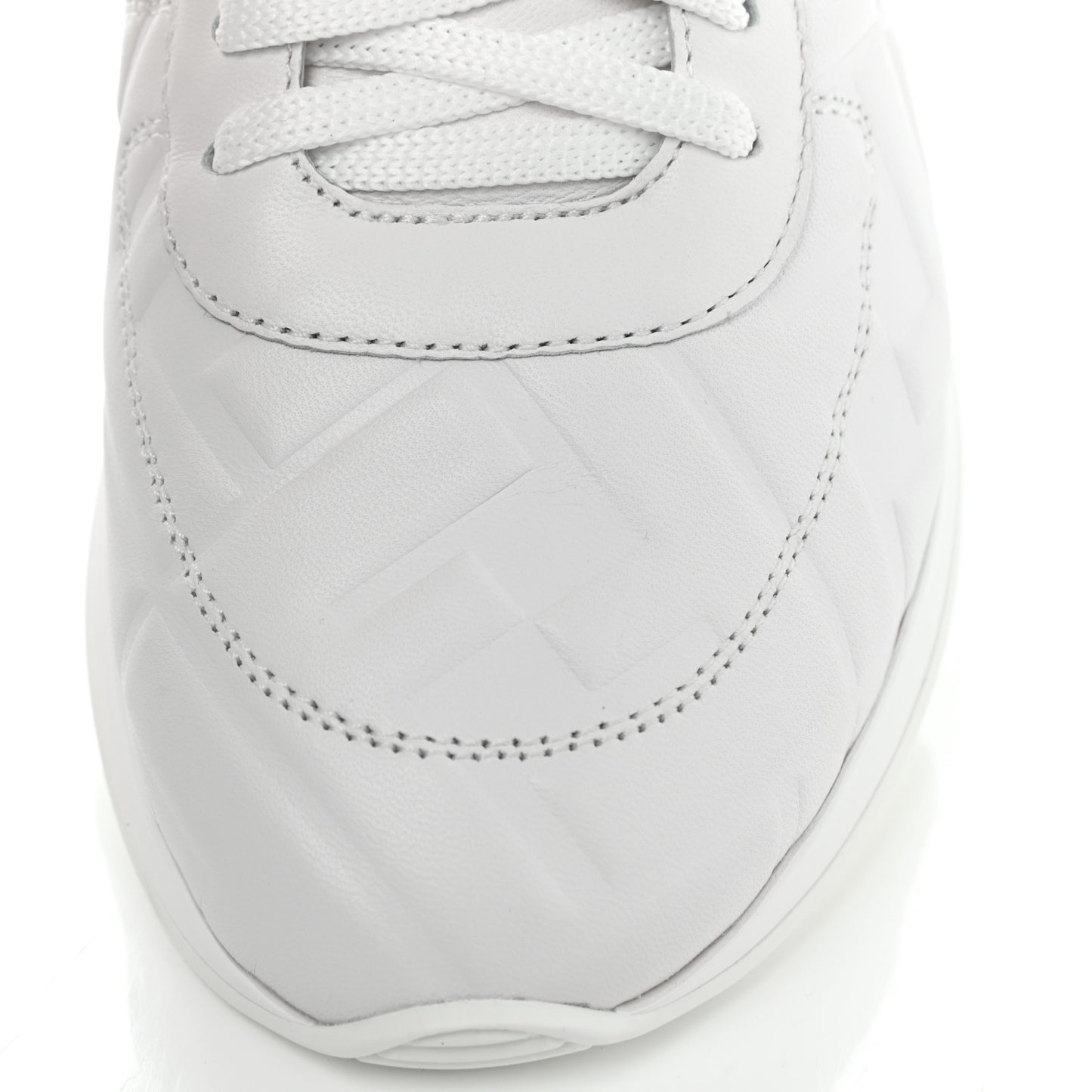 Nappa Macro FF Embossed Womens High Top Sneakers 37 White Ice