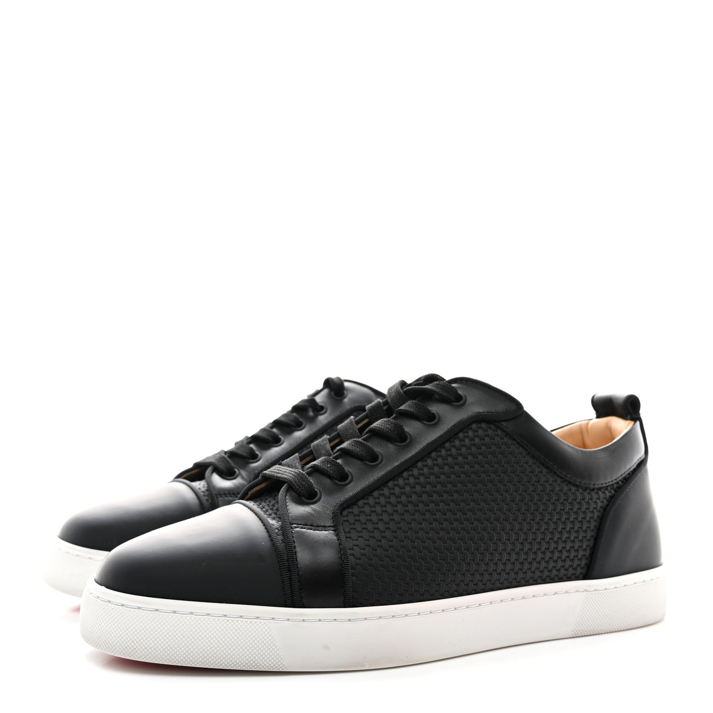 Calfskin Mens Low Top Sneaker 45 Black