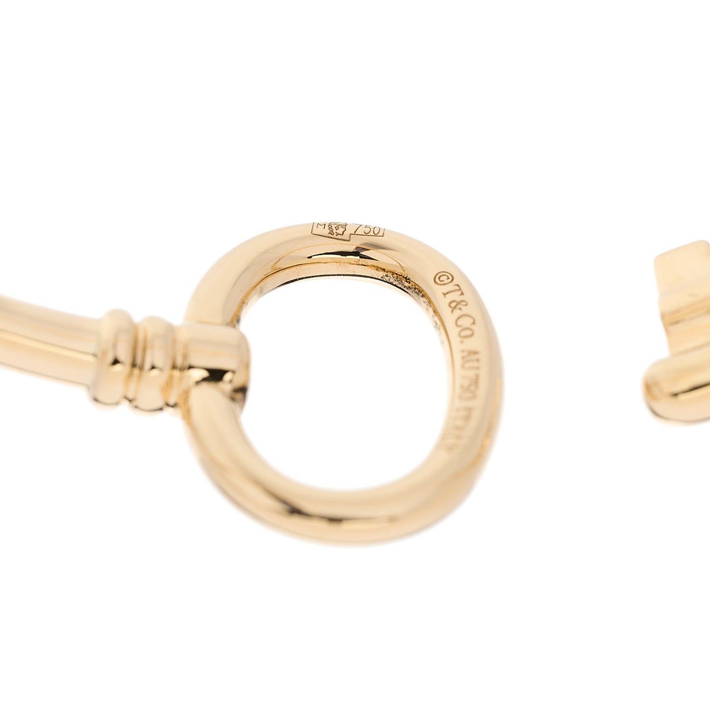 18K Yellow Gold Keys Wire Bracelet