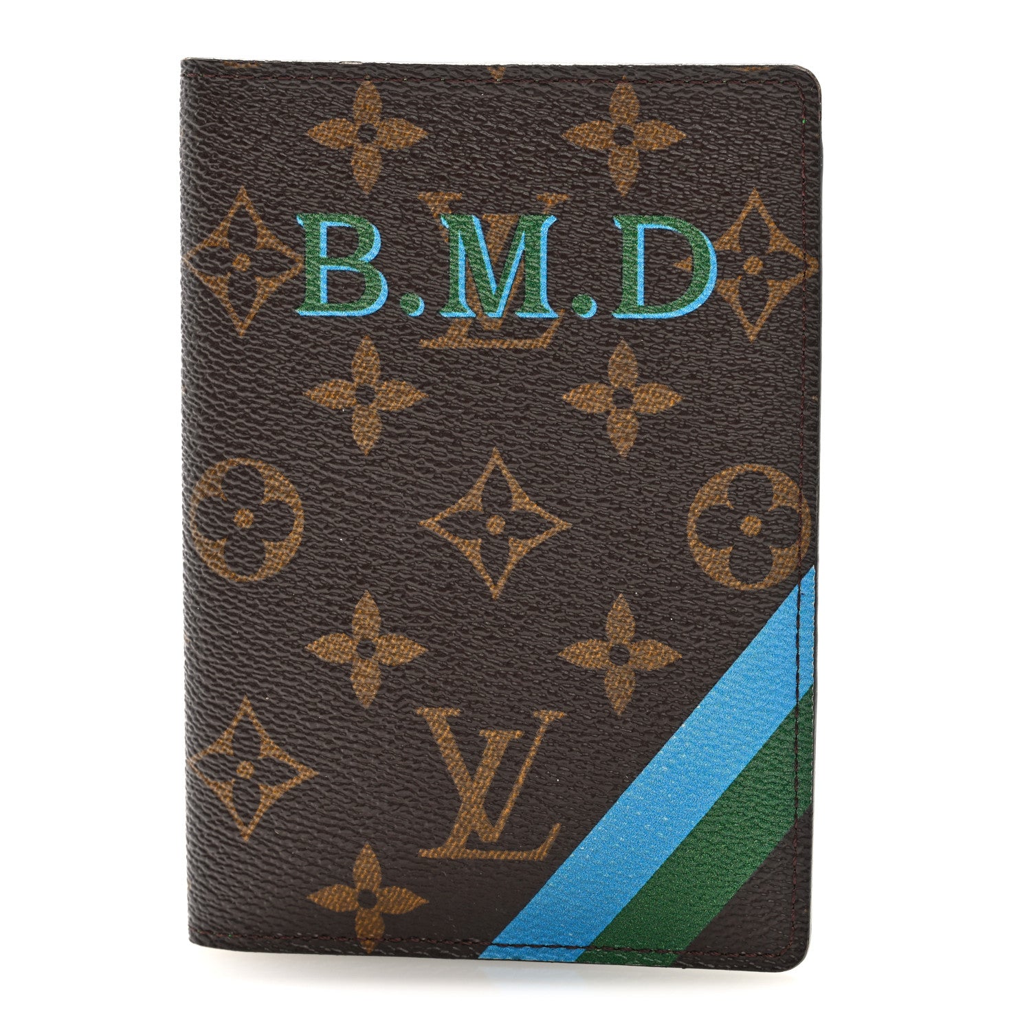 Louis Vuitton Monogram My LV Heritage Passport Cover Blue Green