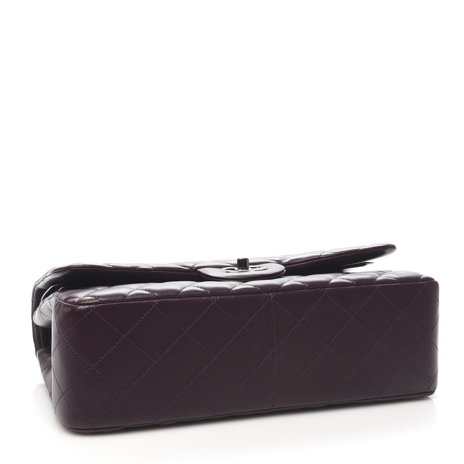 Chanel Lambskin Quilted Jumbo Double Flap Purple 4 of 12