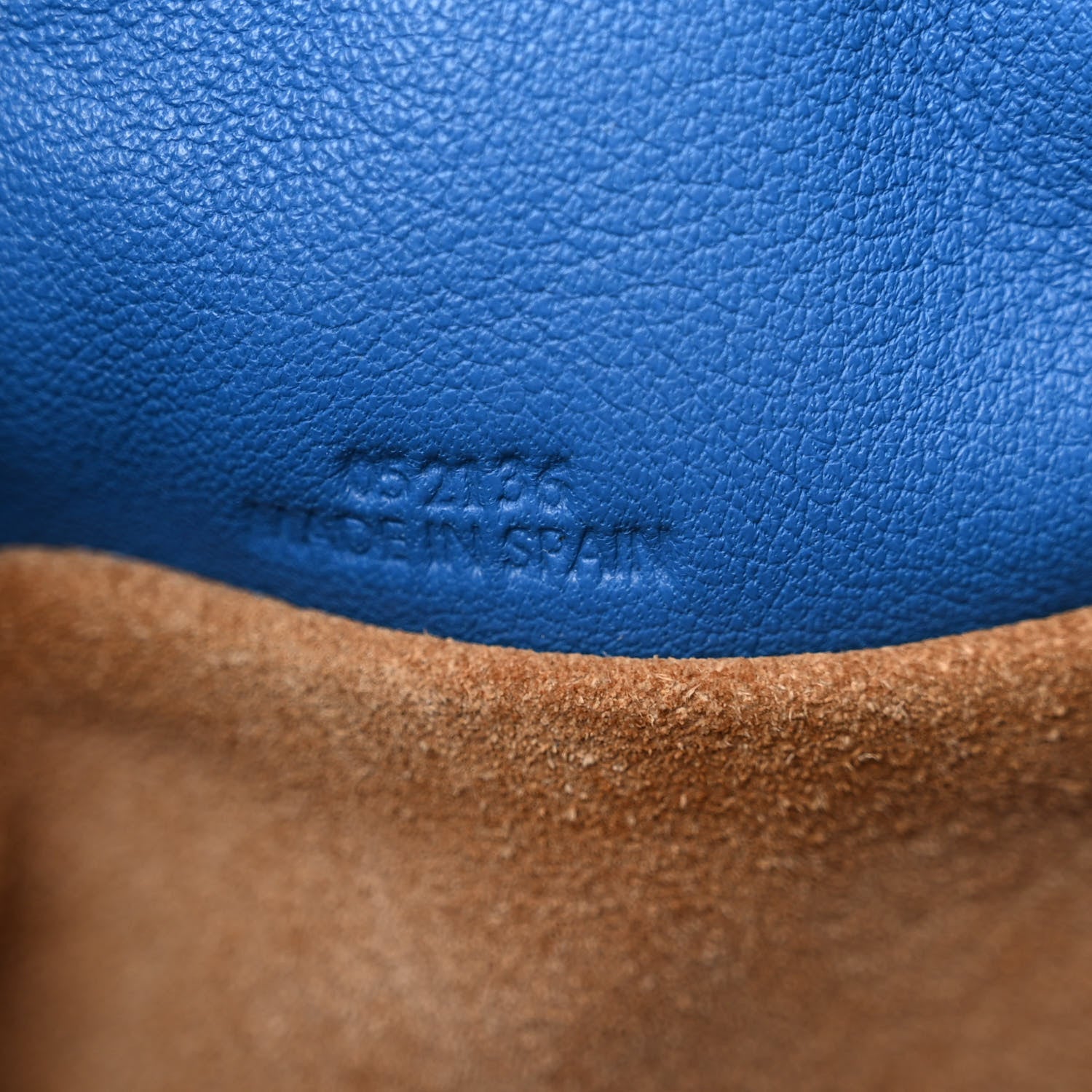 Loewe Nappa Shearling Flamenco Knot Clutch Blue 7 of 10