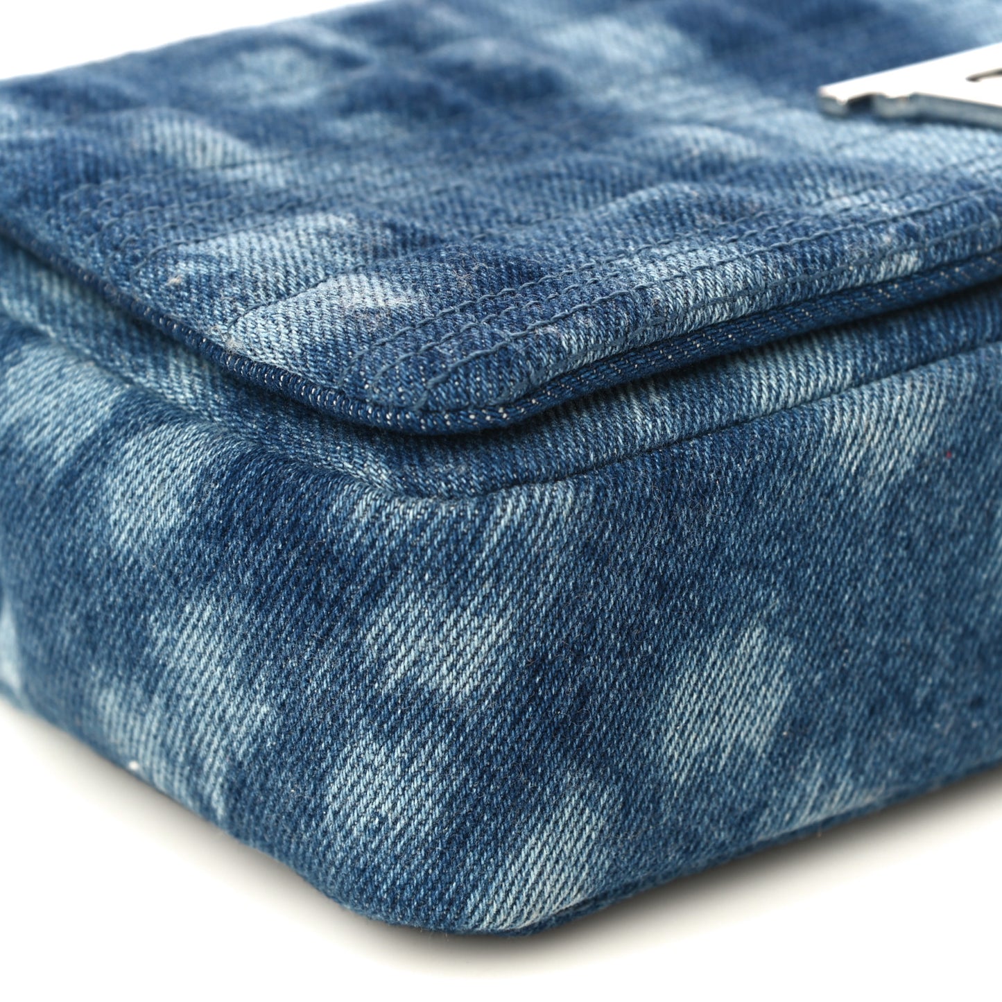 Denim Quilted Small Lola Bag Blue