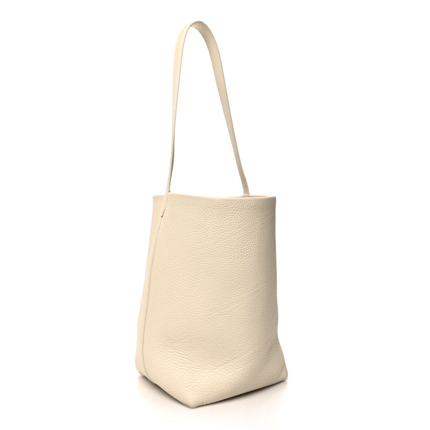 Grained Calfskin Medium N/S Park Tote Ivory
