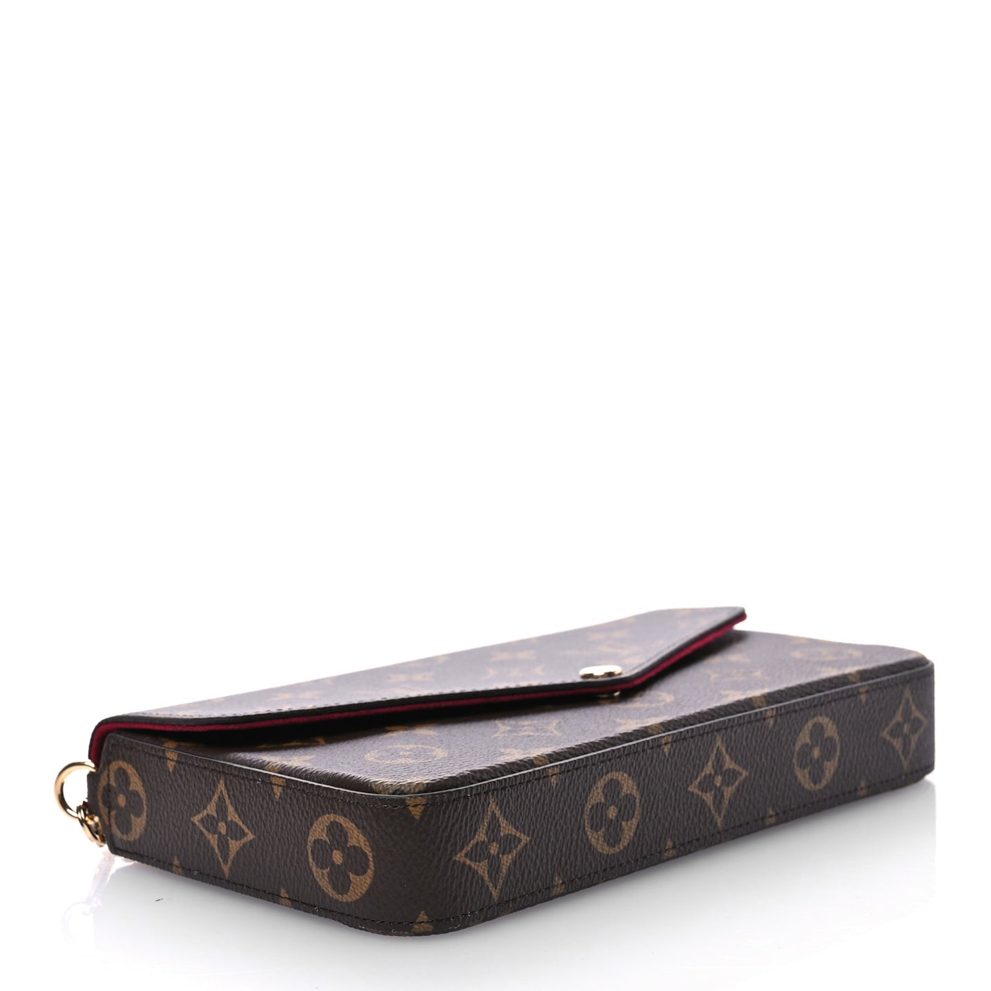 Monogram Pochette Felicie Chain Wallet Fuchsia