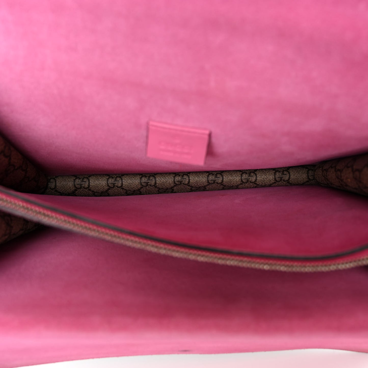 GG Supreme Monogram Suede Pierced Heart Embroidered Medium Dionysus Shoulder Bag Beige Ebony Pink Tropical Flower