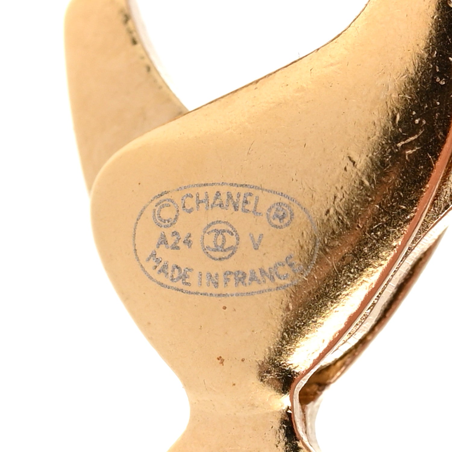 Chanel Crystal Metal CC Round Pendant Necklace Gold 6 of 6