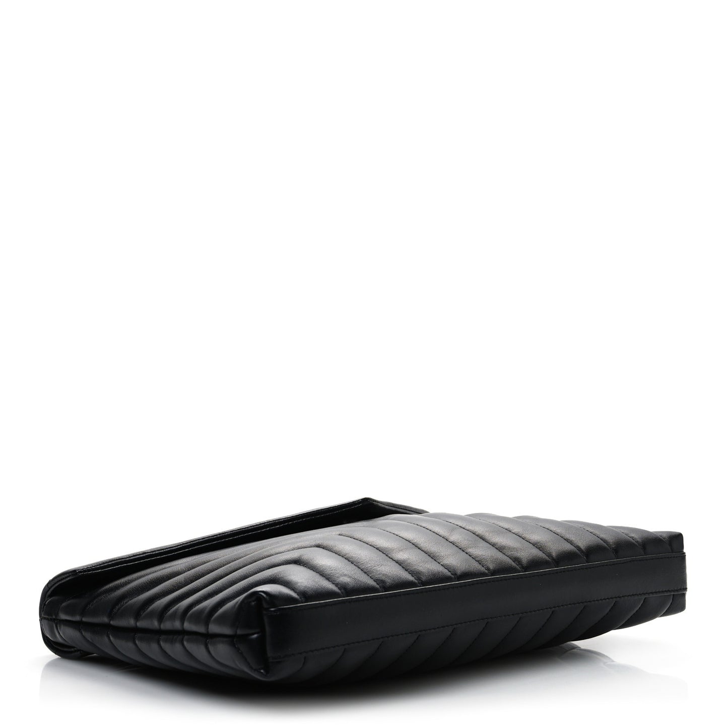 Calfskin Y Quilted Monogram Loulou Document Holder Black