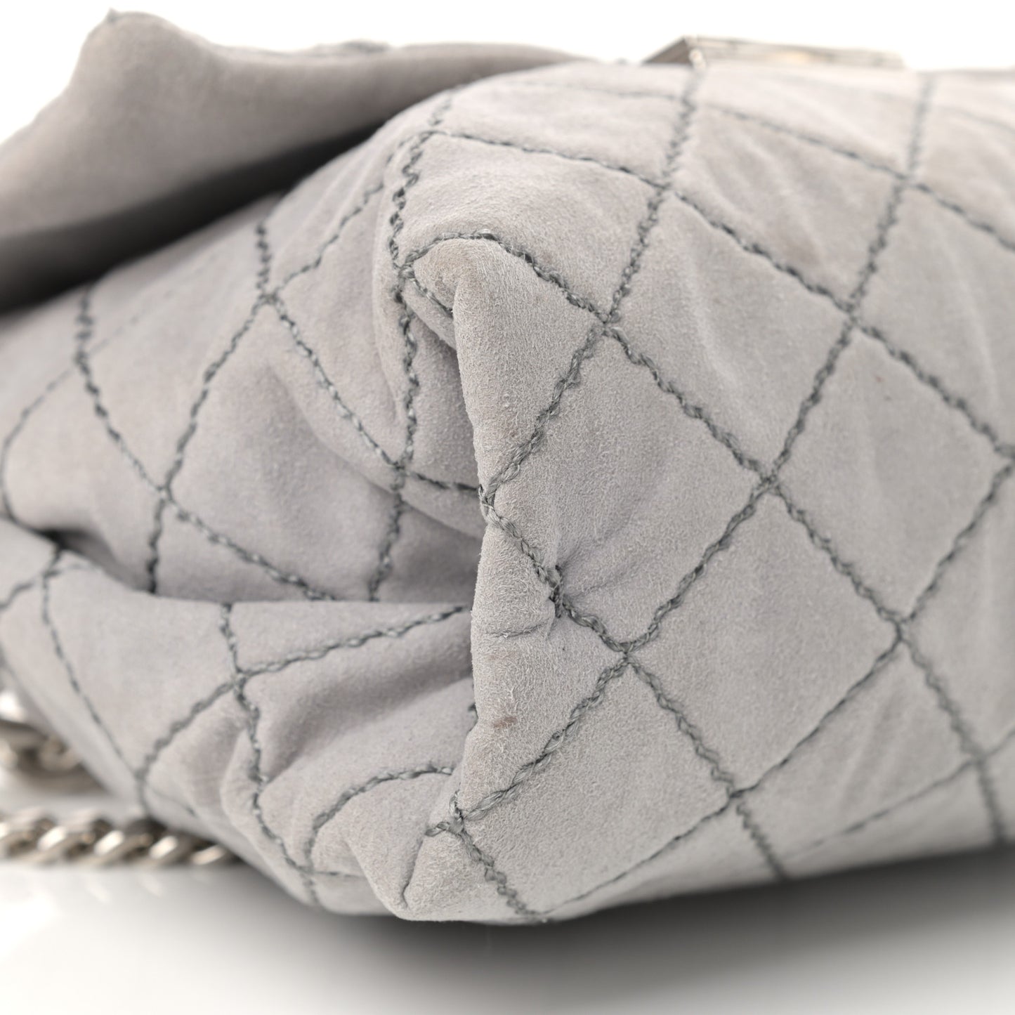 Shaggy Deer Quilted Small Beckett Chain Shoulder Bag Grey