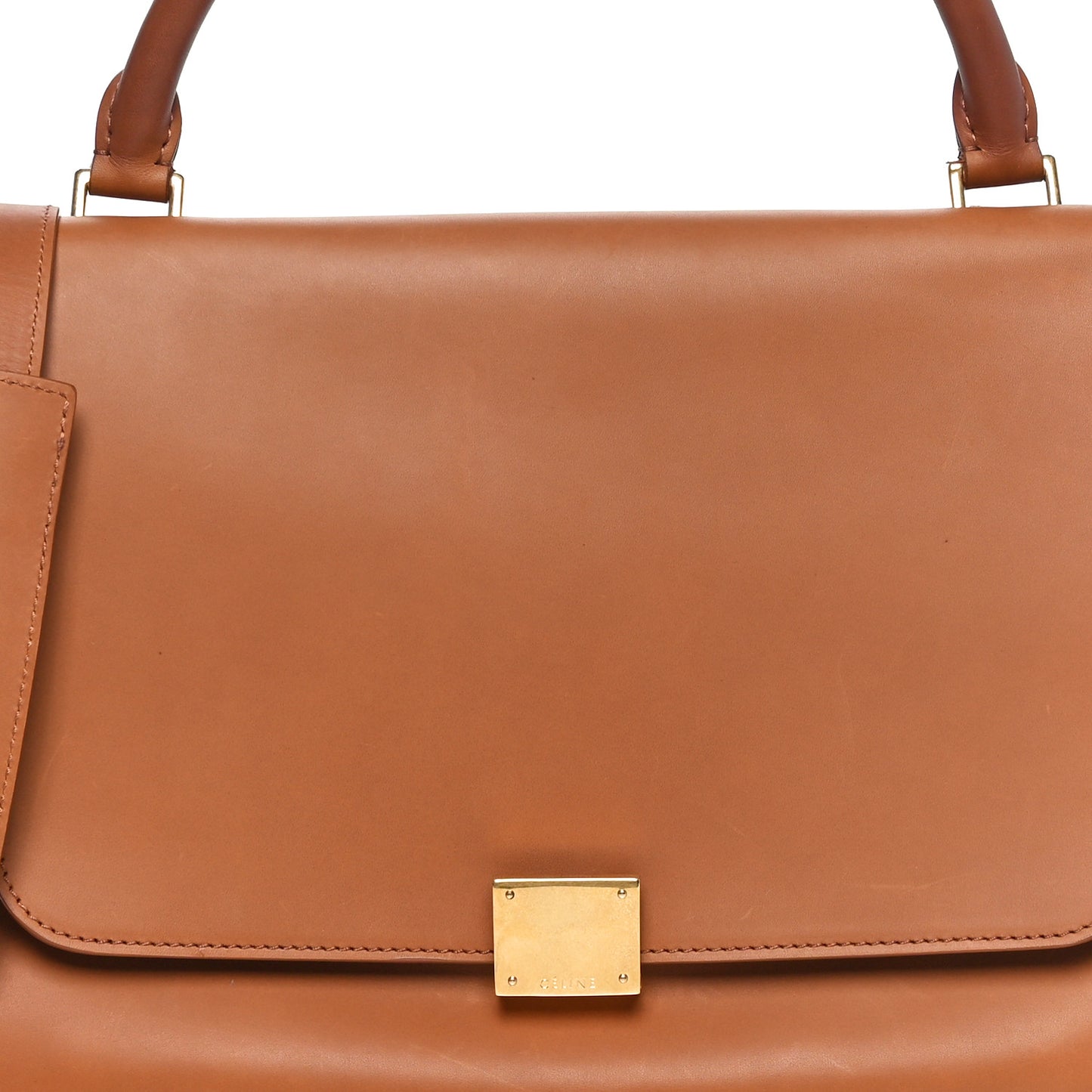 Natural Calfskin Small Trapeze Tan