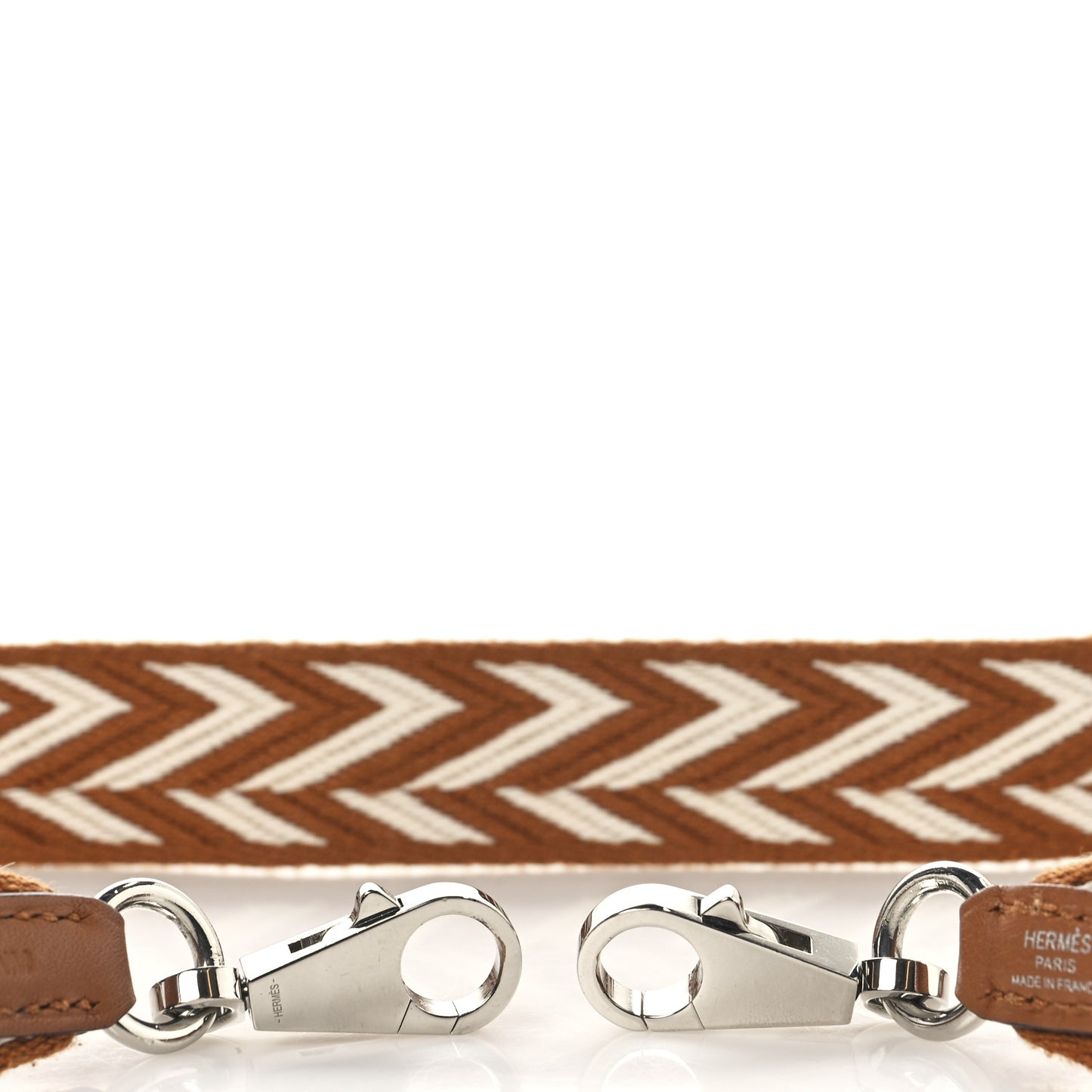 Toile Swift 25mm Sangle ZigZag Shoulder Strap Gold White