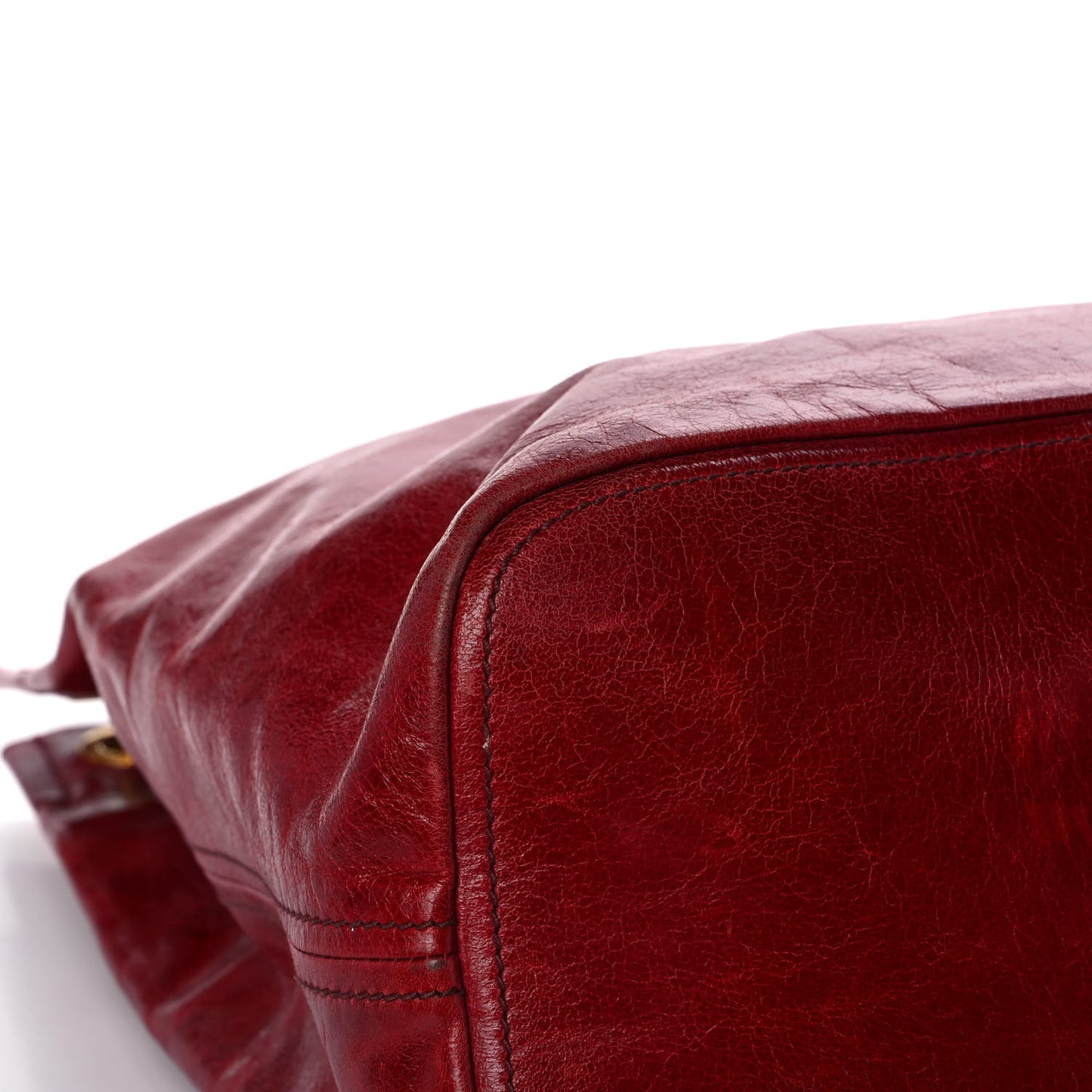 Vitello Shine Tote Red