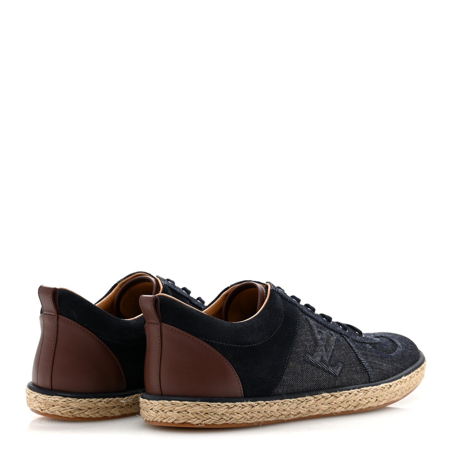 Denim Suede Espadrille Mens Sneakers 10 Blue