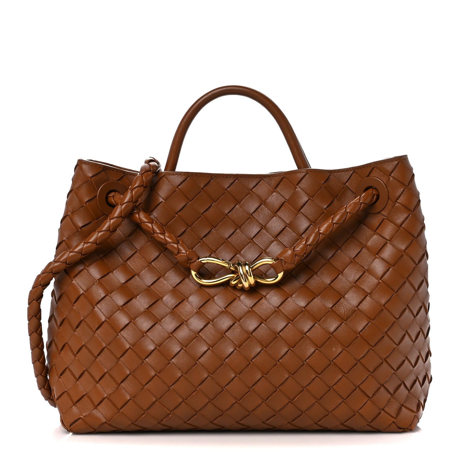 Bottega Veneta Nappa Intrecciato Medium Andiamo Shoulder Bag
