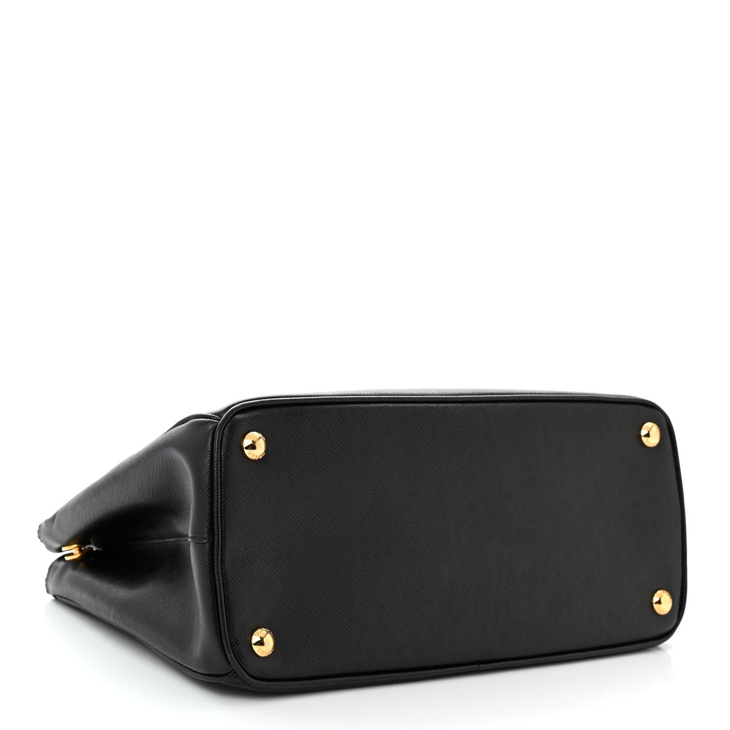 Saffiano Medium Galleria Double Zip Tote Black