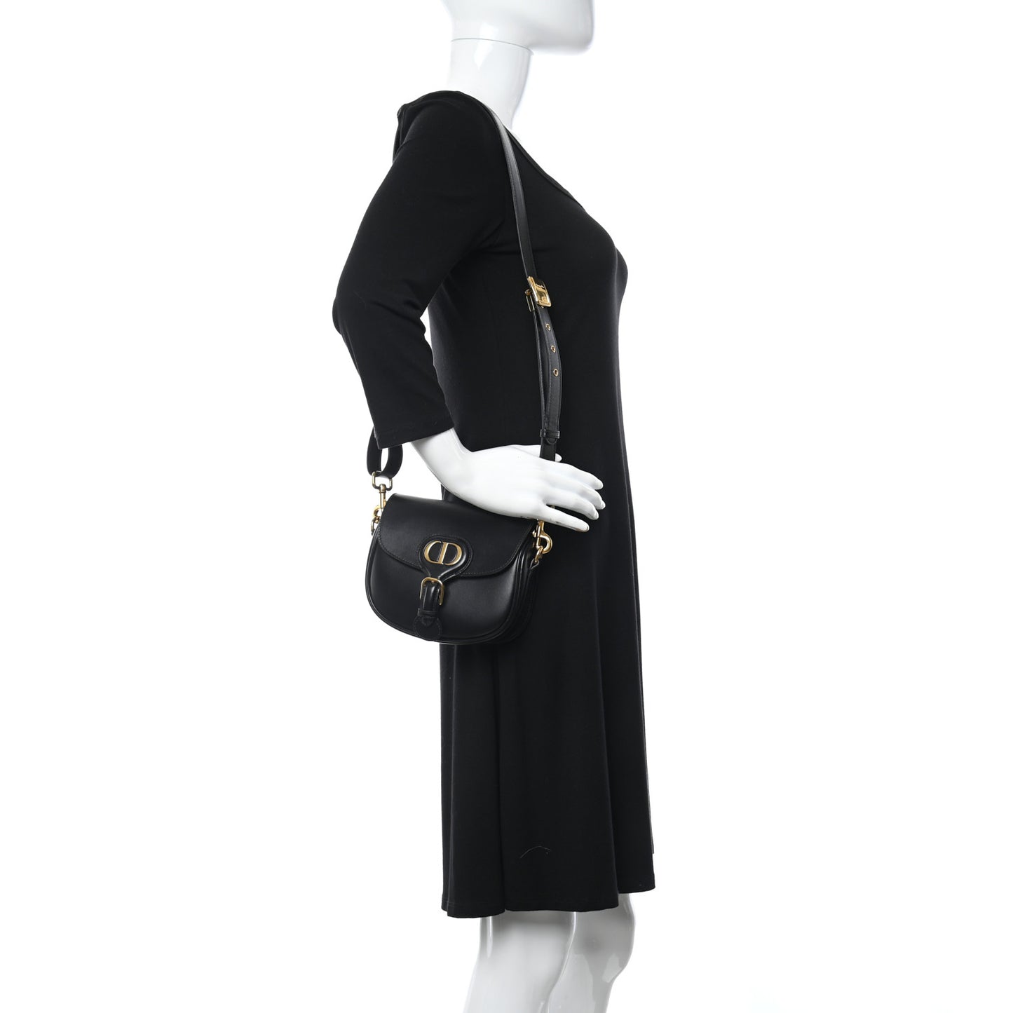 Box Calfskin Small Bobby Flap Black