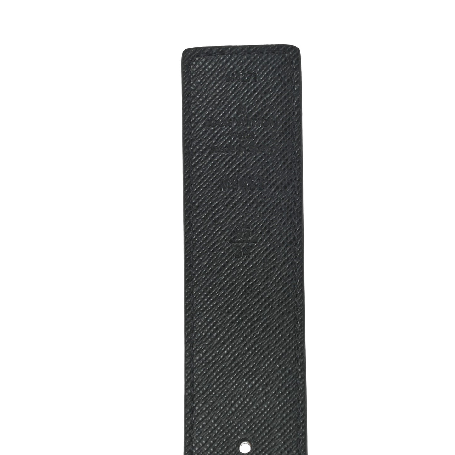 Calfskin Monogram 30mm LV Initiales Reversible Belt 85 34 Black