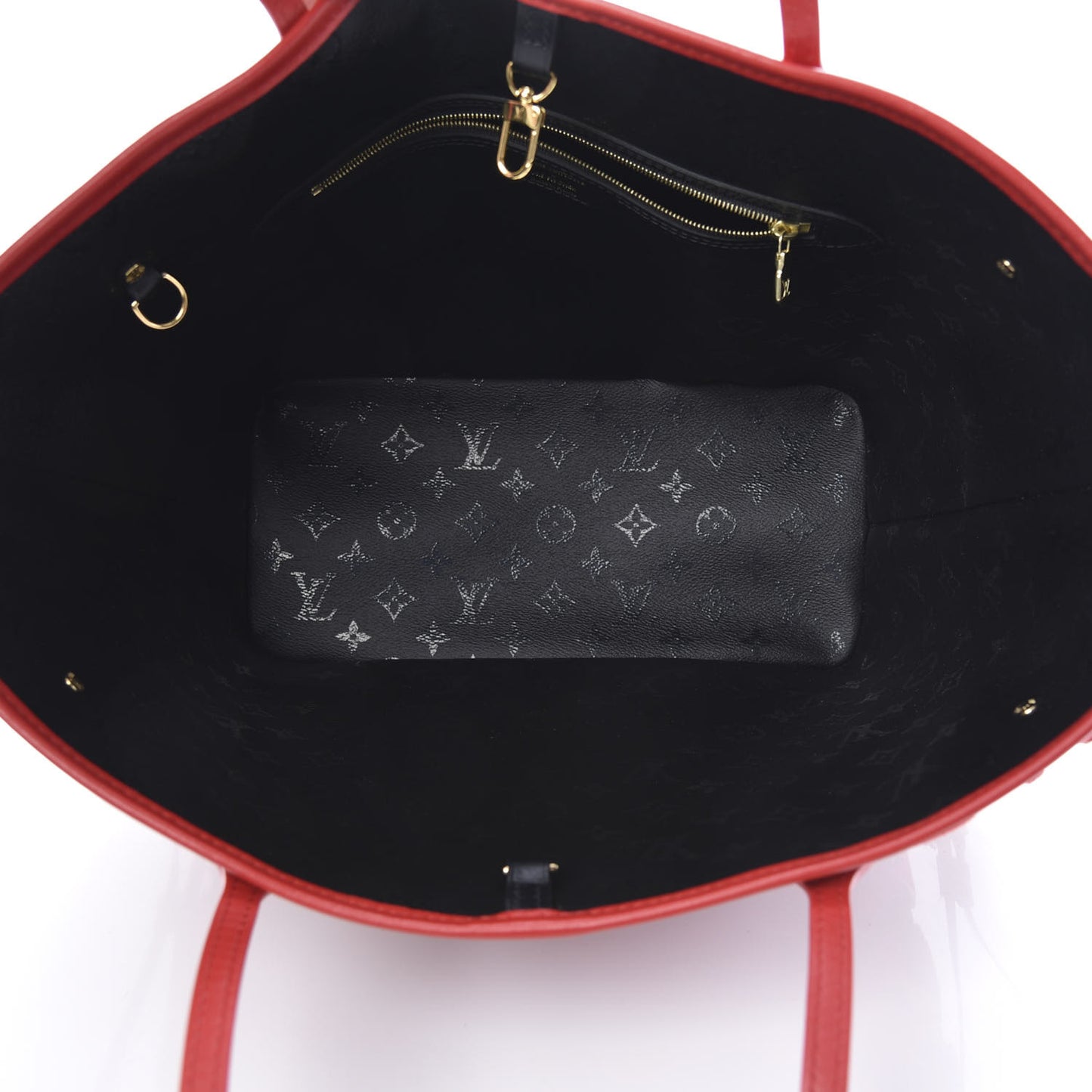 X UF Tufted Monogram Neverfull MM Black Red