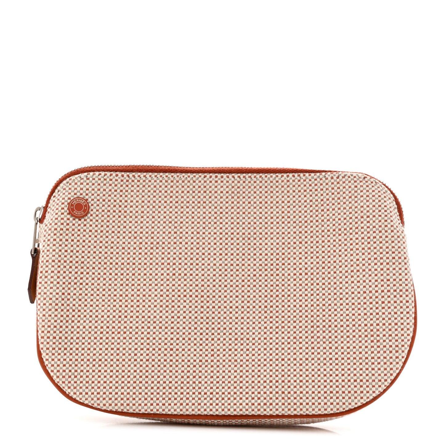 Tricolor Canvas Echappee Case Cognac