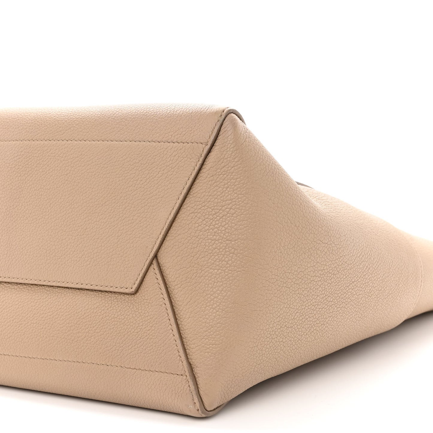 Soft Grained Calfskin Sangle Bucket Bag Dune