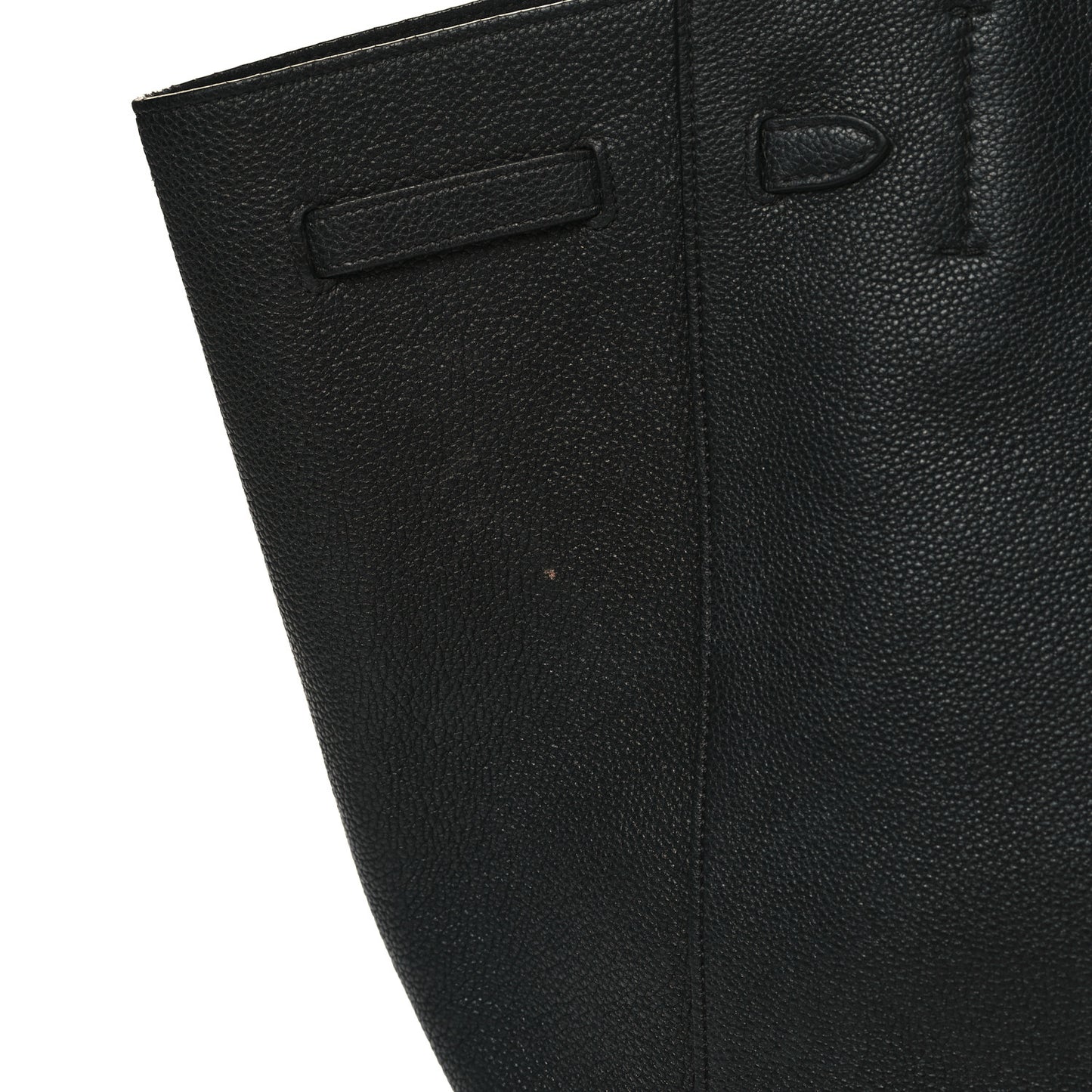 Soft Grained Calfskin Small Belt Cabas Phantom Black