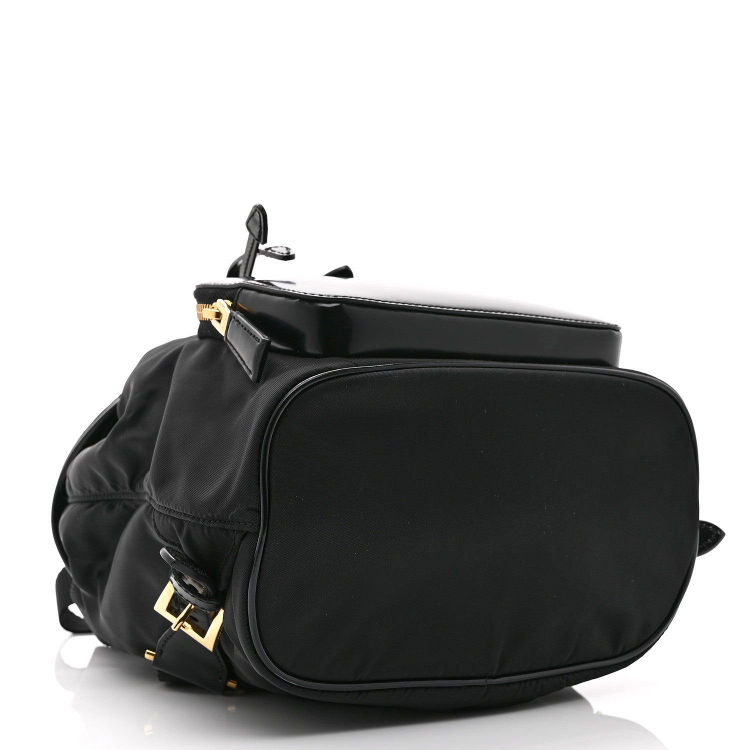 Prada Re-Nylon Tessuto Brushed Calfskin Backpack Black 4 of 11