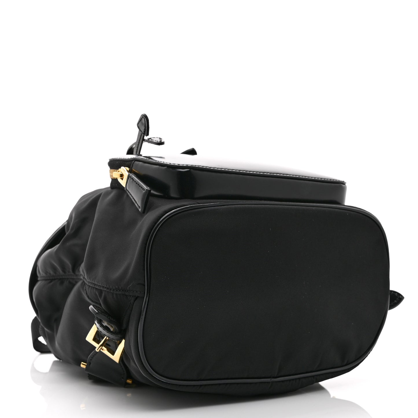 Re-Nylon Tessuto Brushed Calfskin Backpack Black