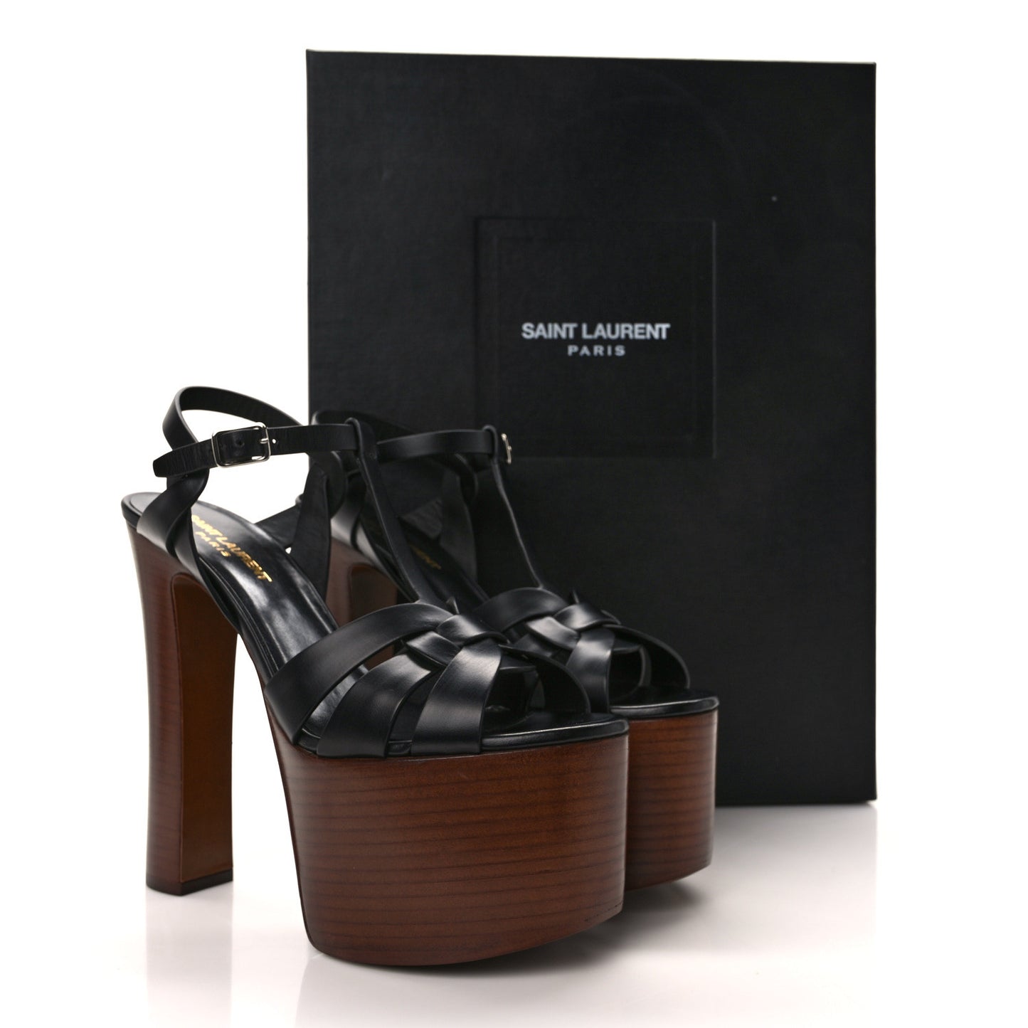 Calfskin Betty 80 Tribute Sandals 38.5 Black