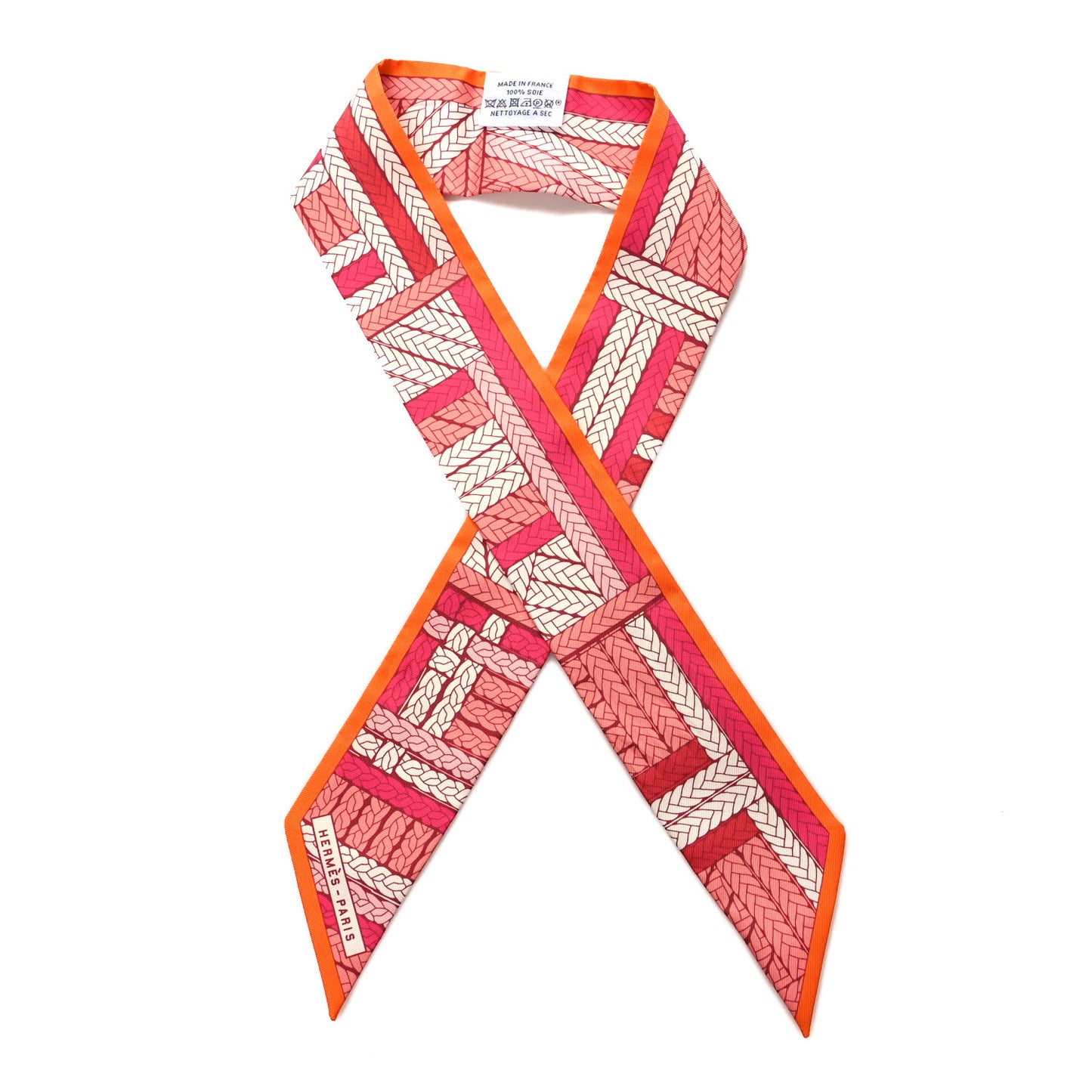 Silk Tresses H Twilly Rose Vif Orange White