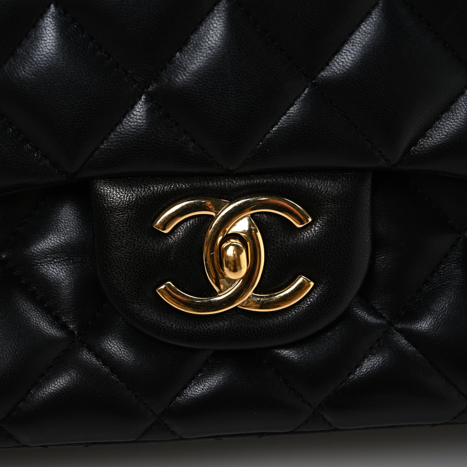 Chanel Lambskin Quilted Maxi Double Flap Black 12 of 13