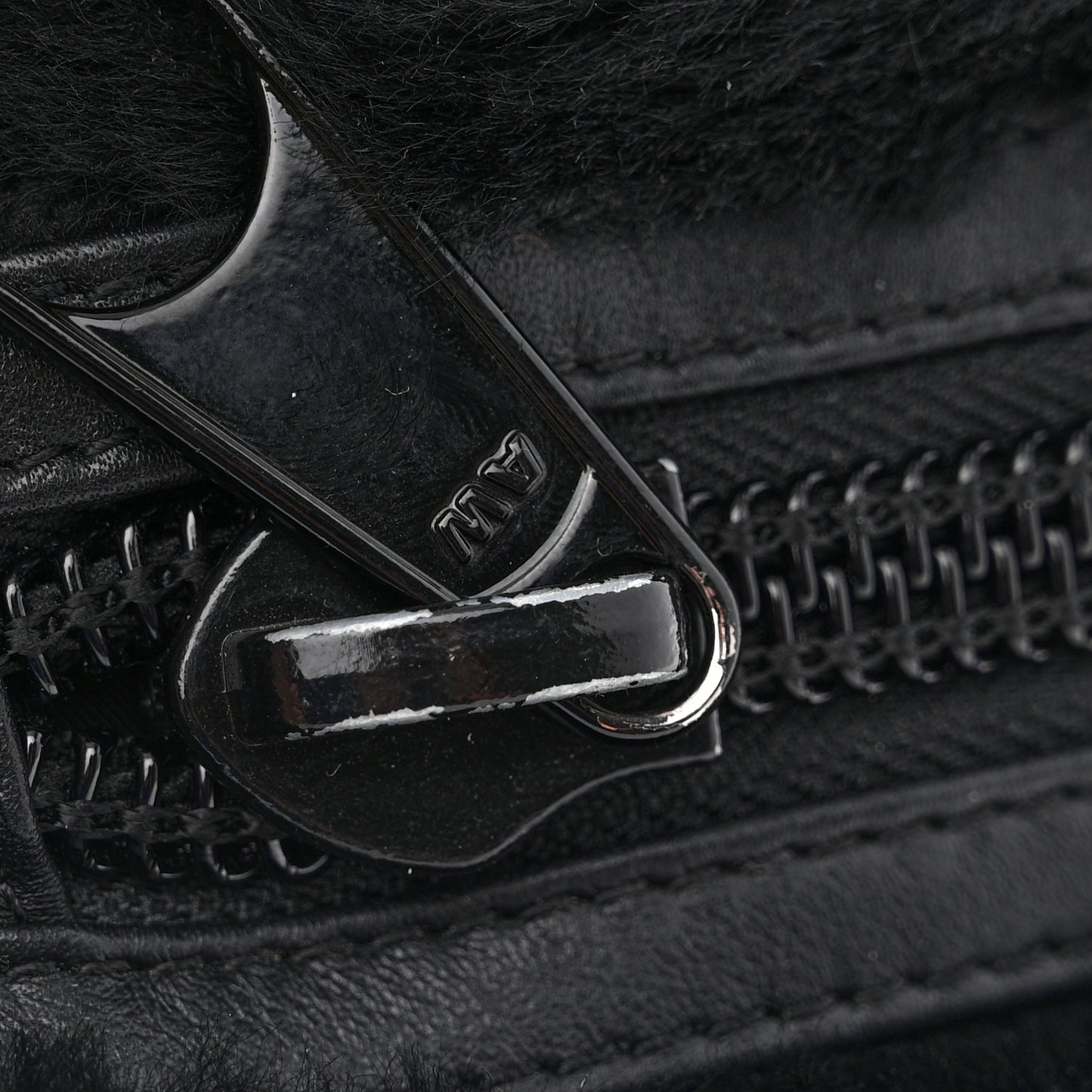 Mink Fur Attica Belt Bag Black