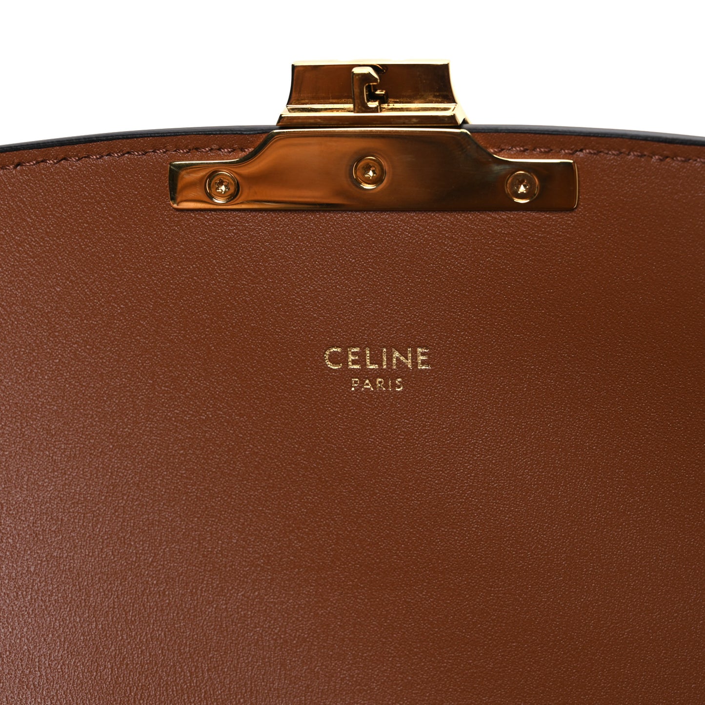 Triomphe Canvas Calfskin Medium Triomphe Bag Tan