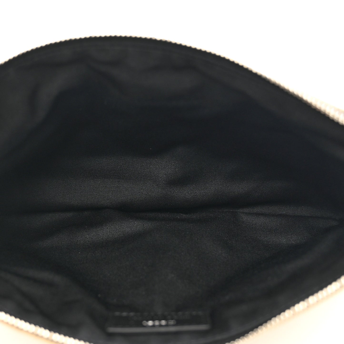 Canvas Cannage Zip Pouch Beige
