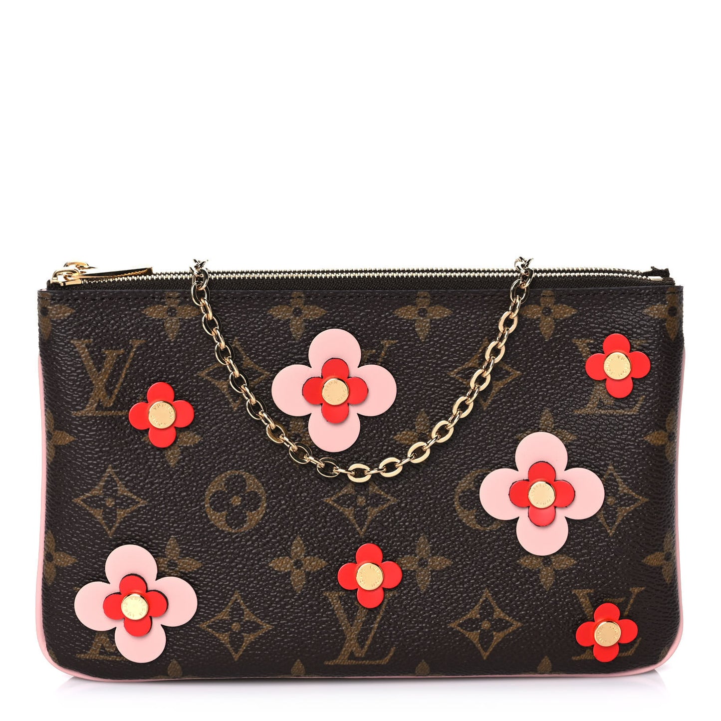 Monogram Blooming Flowers Double Zip Pochette