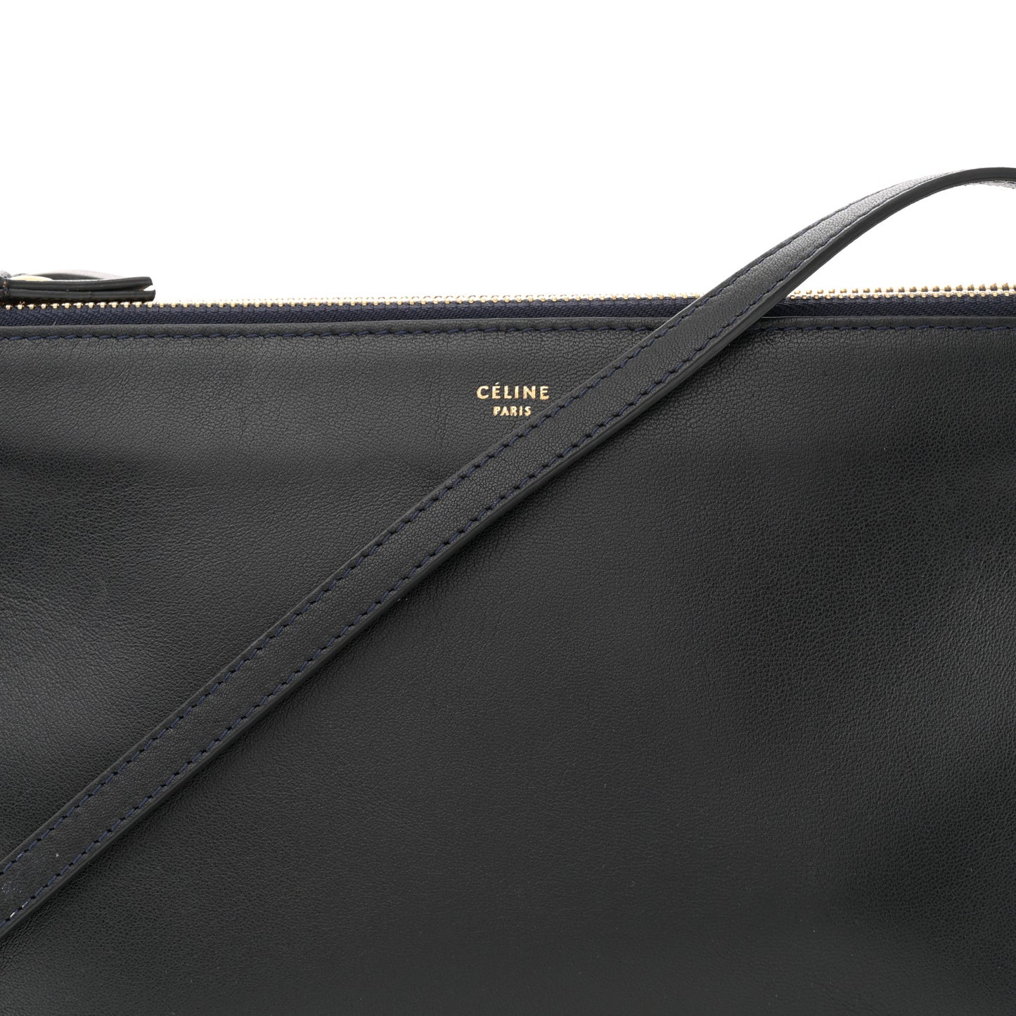Lambskin Large Trio Crossbody Bag Navy Blue