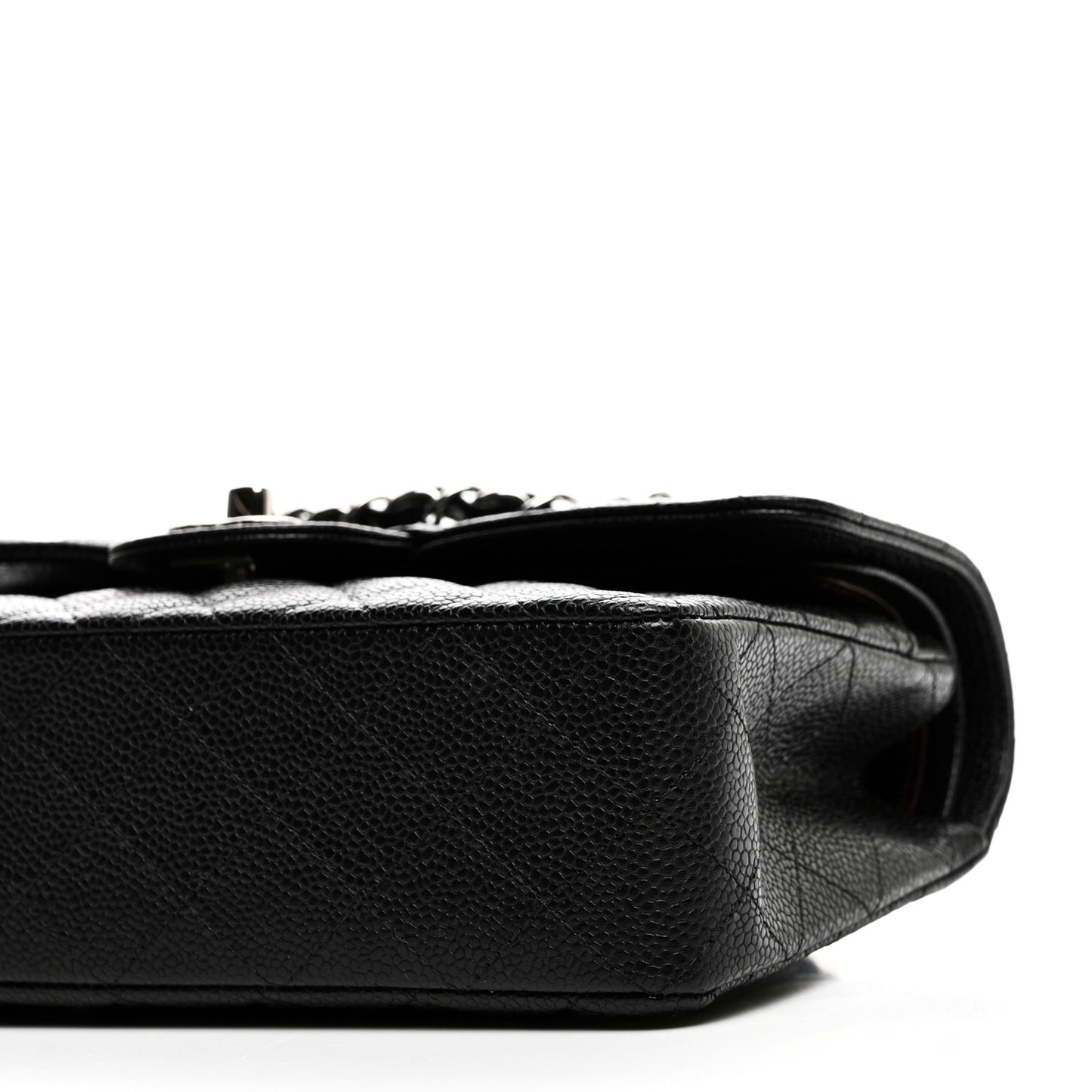 Caviar Quilted Small Double Flap Black