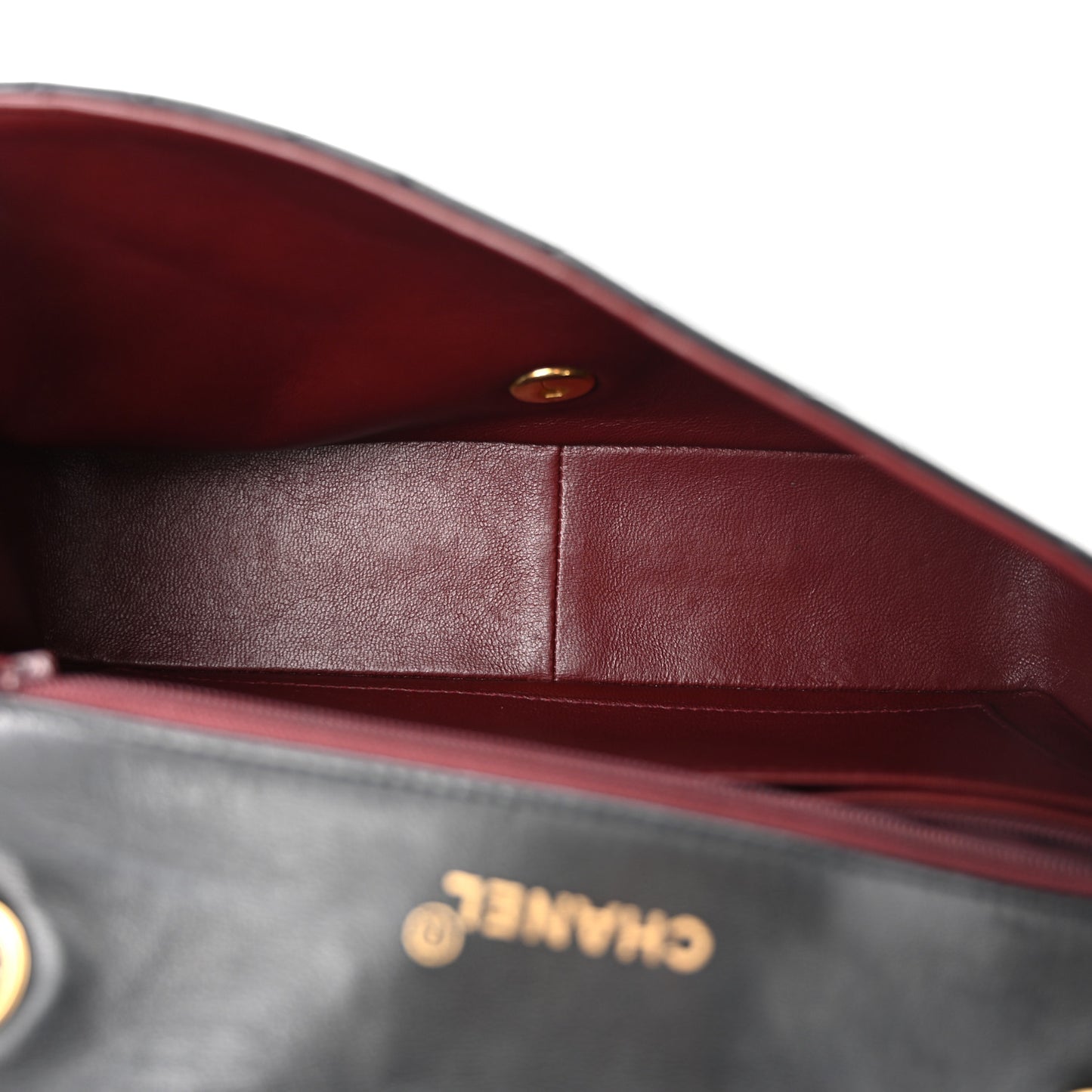 Lambskin Quilted Medium Single Flap Black