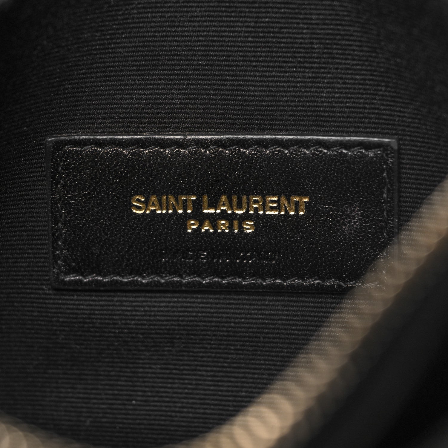 Saint Laurent Grain De Poudre Chevron Monogram Bill Pouch Black 6 of 11