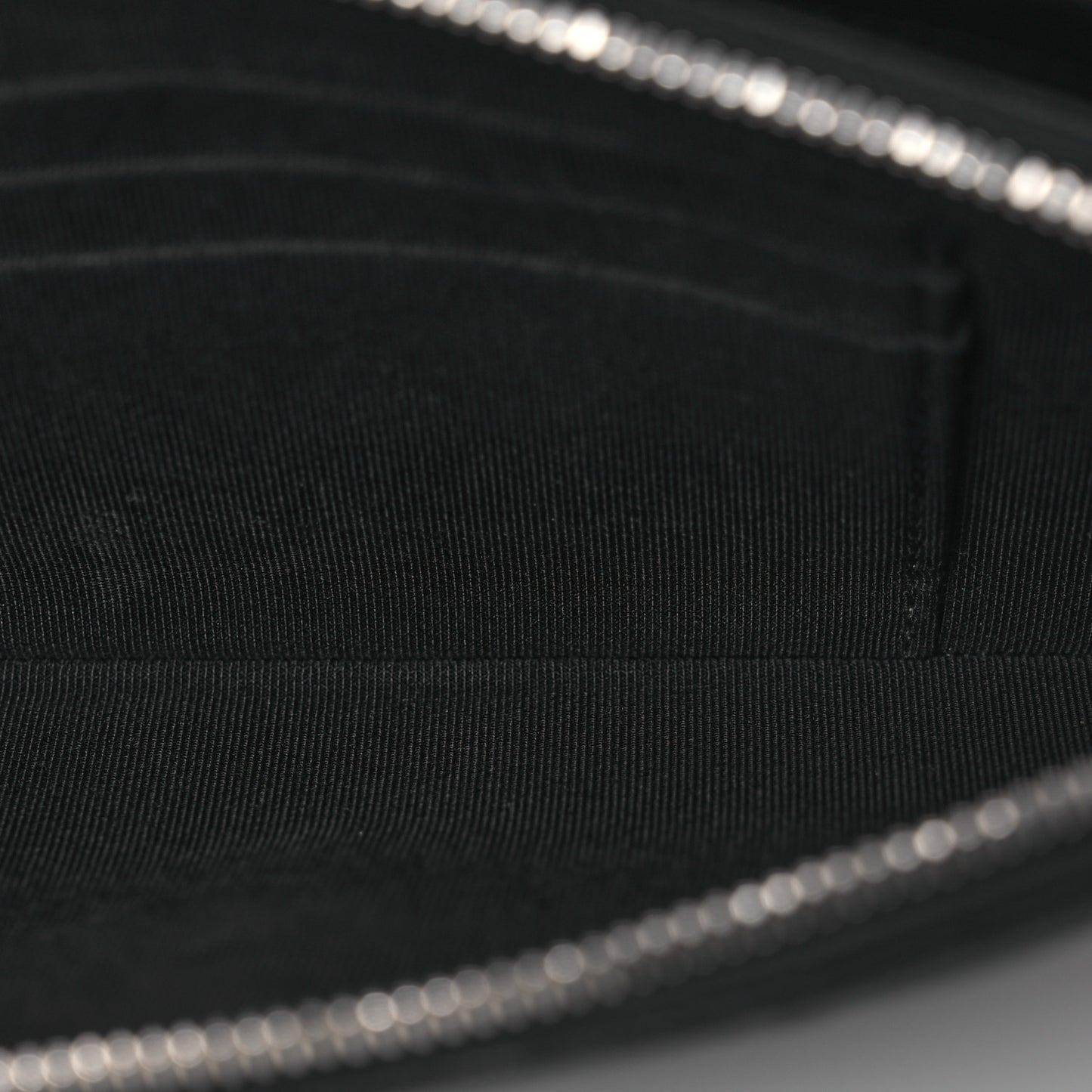 Goatskin Quilted CC Box Clutch With Chain Black