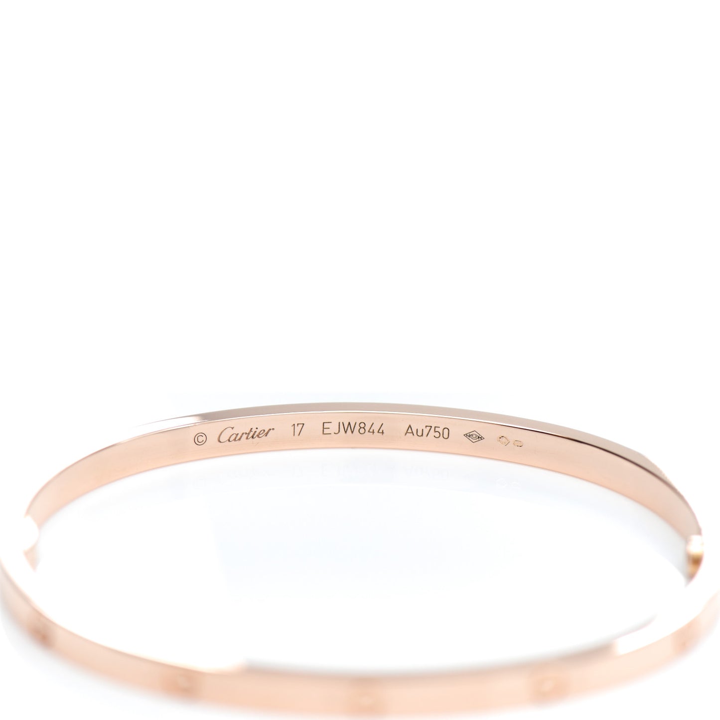 18K Pink Gold Small LOVE Bracelet 17