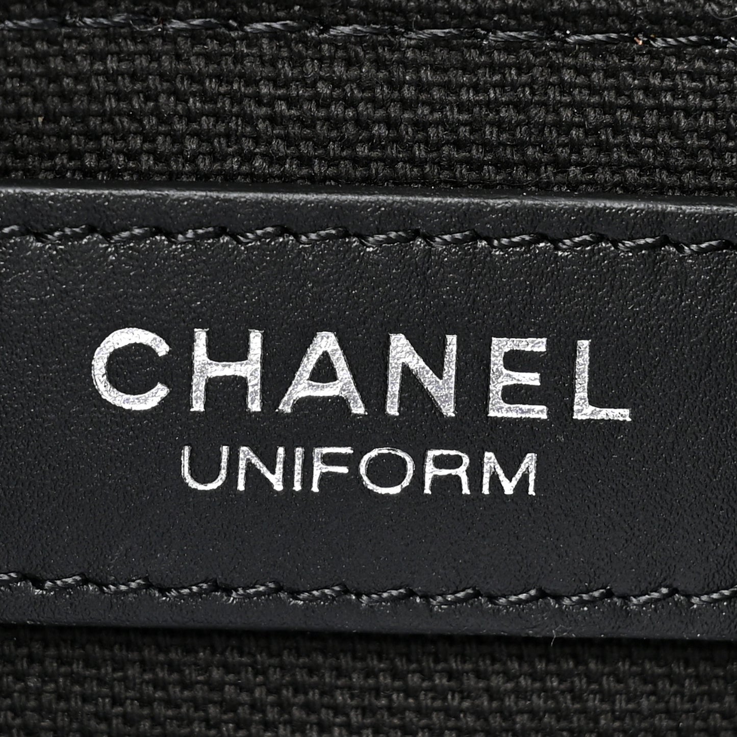 Calfskin Quilted CC Uniform Flap Belt Bag Black