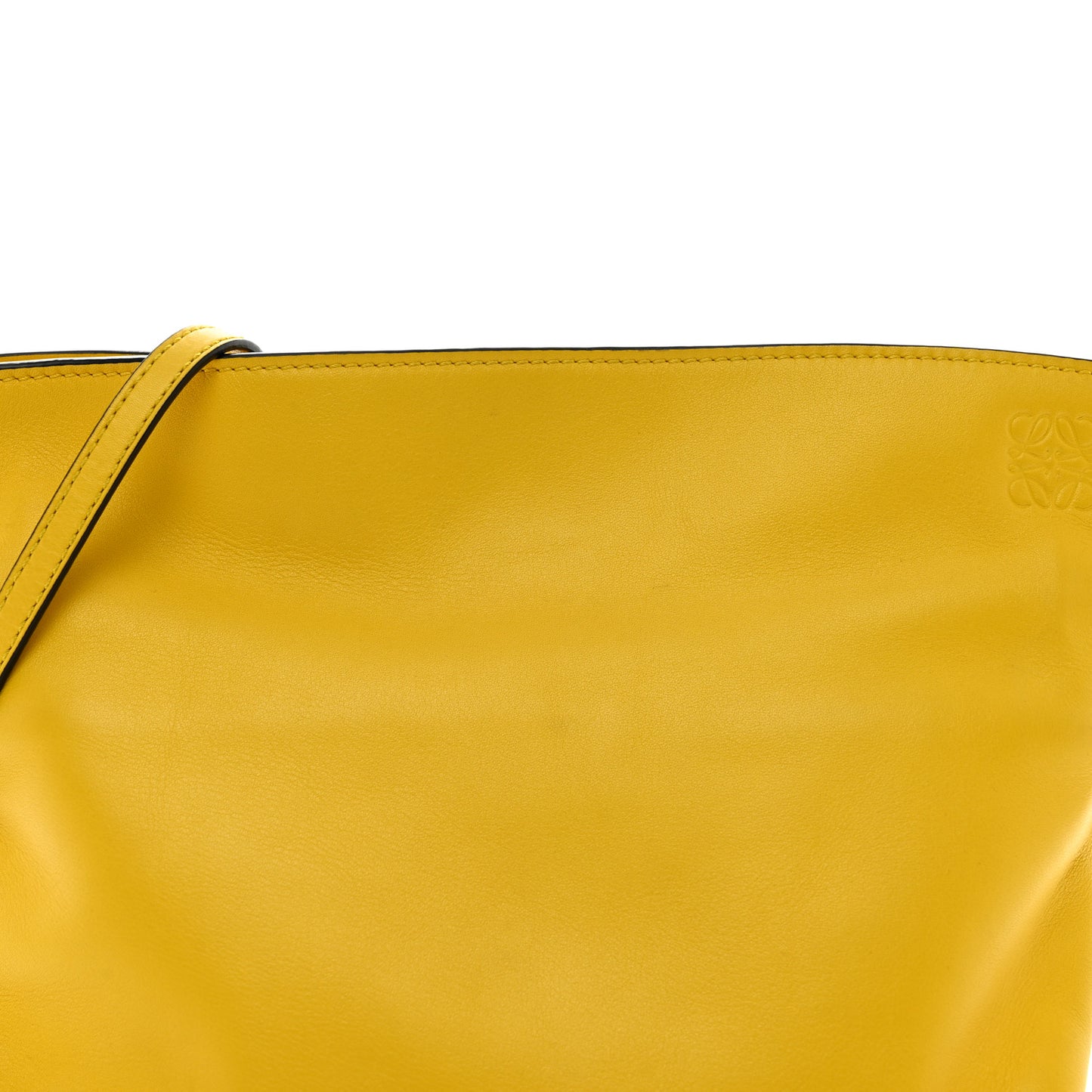 Calfskin Mini Flamenco Knot Clutch Mustard