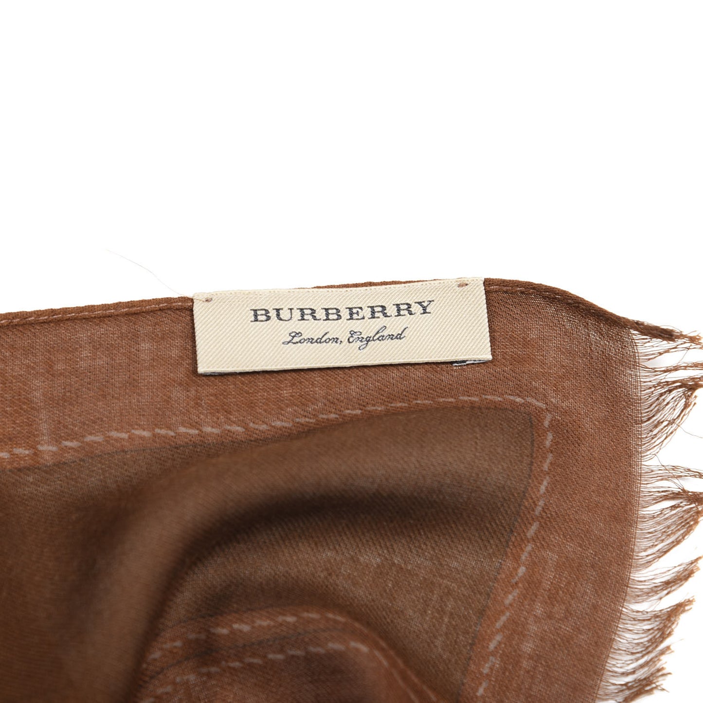 Modal Cashmere Haymarket Check Scarf Bronze
