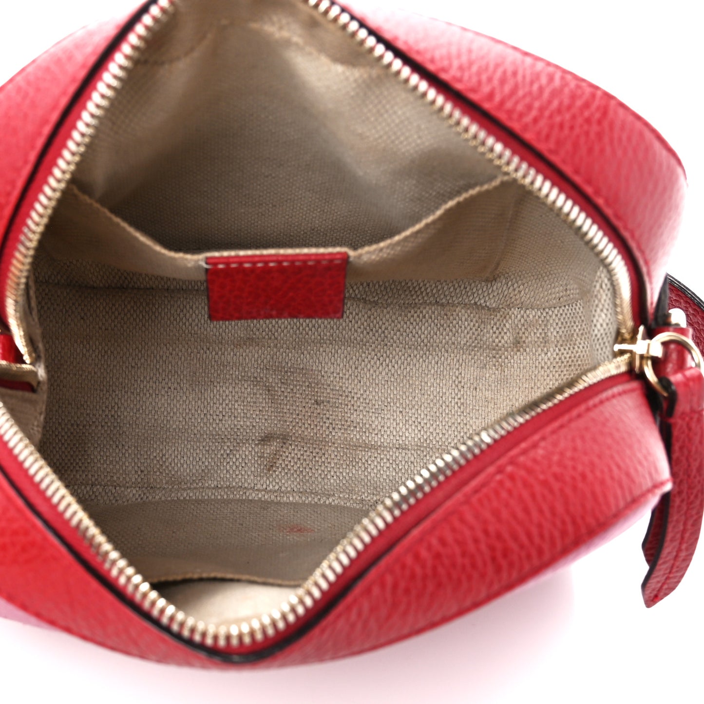 Dollar Calfskin Bi-Color Small Soho Disco Bag New Rosette Hibiscus Red