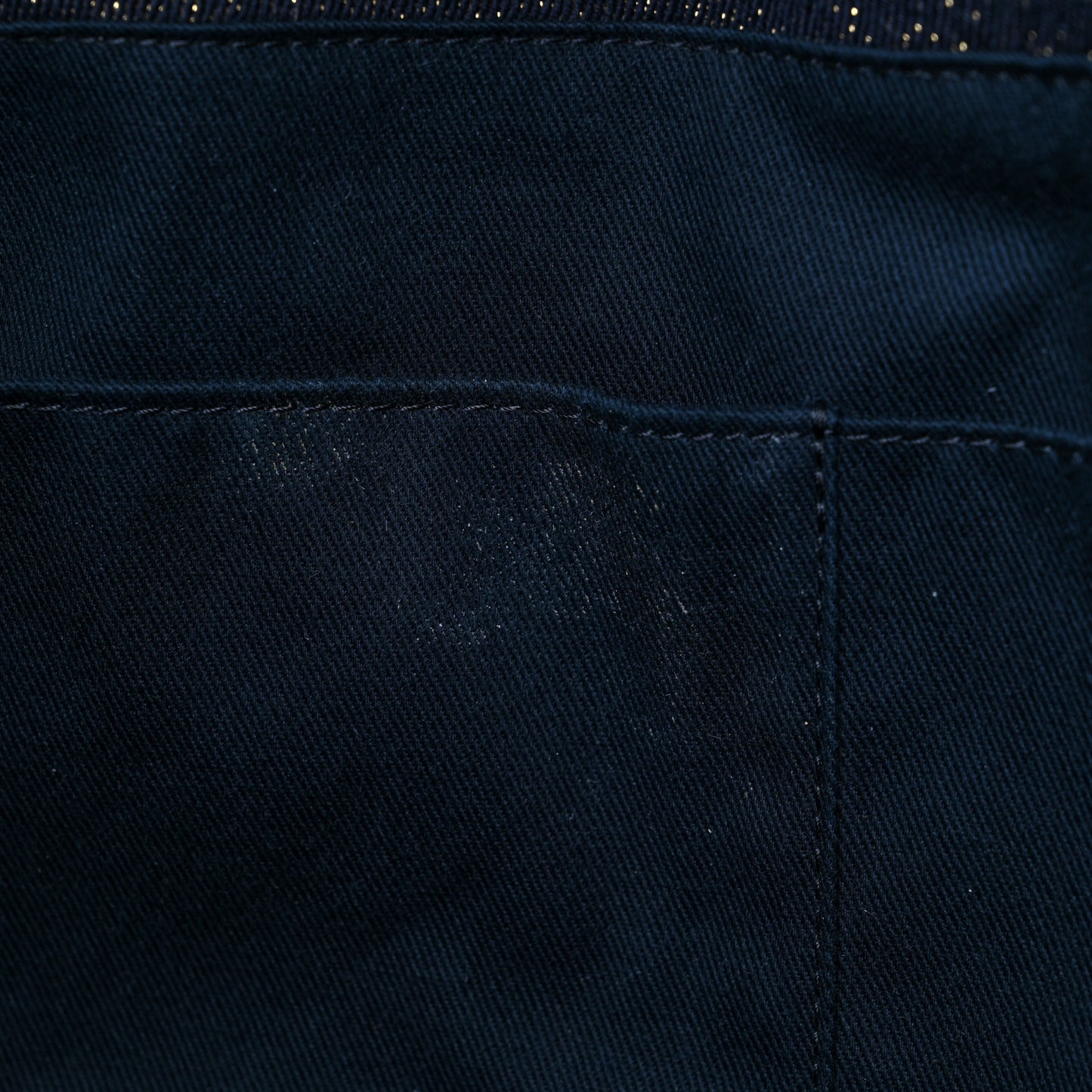 Lurex Canvas Medium Deauville Tote Navy Blue Gold