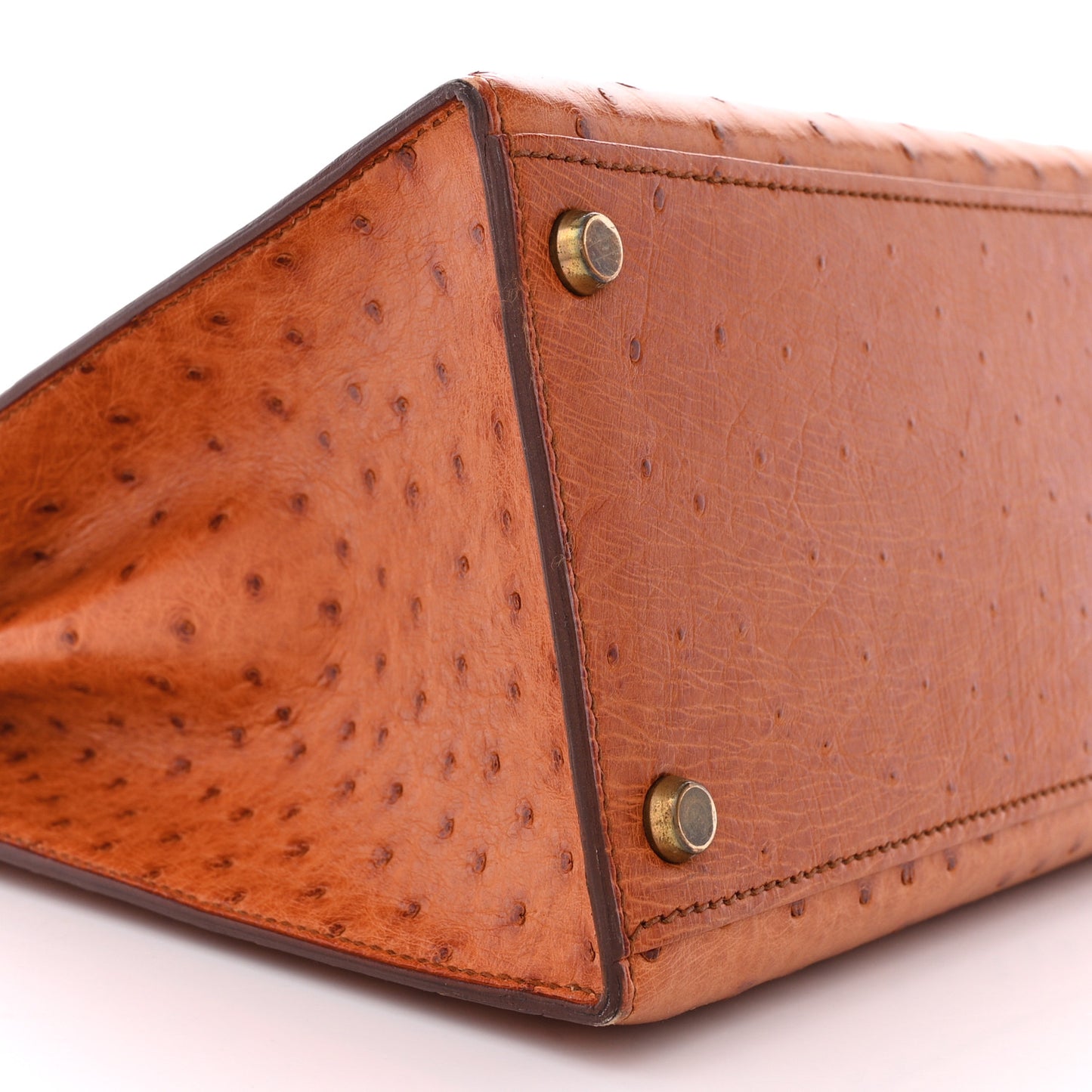 Ostrich Kelly Sellier 32 Gold