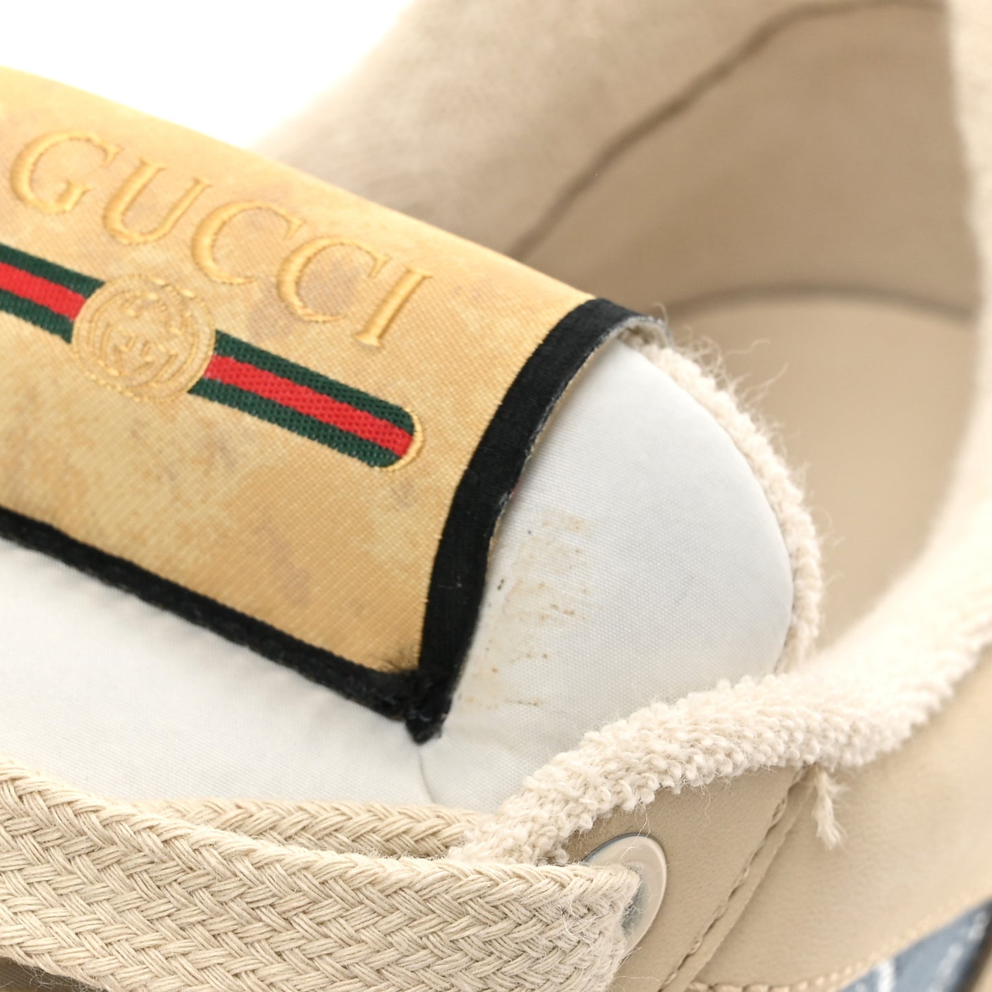 Calfskin Lame GG Monogram Web Womens Screener Sneakers 40 Blue Silver Dusty Milk Shine Purple