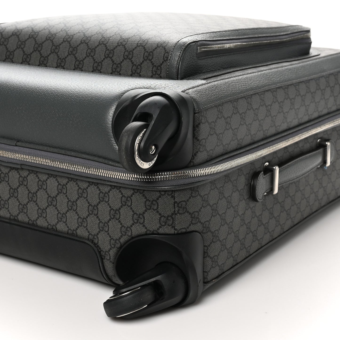 GG Supreme Monogram Web Medium Savoy Trolley  Black