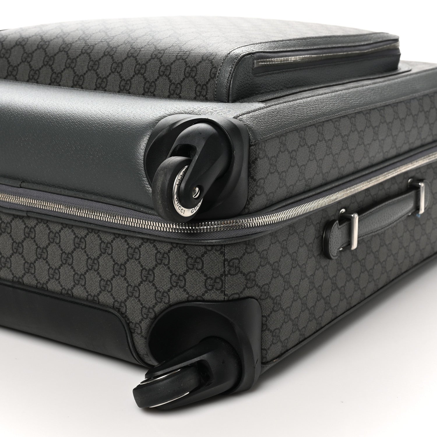 Gucci GG Supreme Monogram Web Medium Savoy Trolley  Black 9 of 9