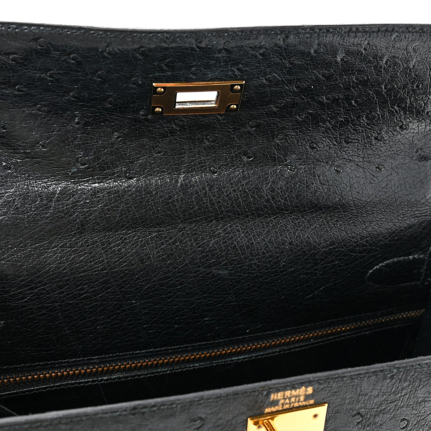 Ostrich Kelly Sellier 28 Black